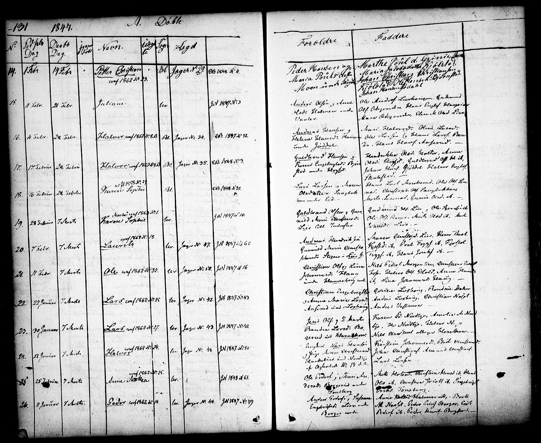 Aurskog prestekontor Kirkebøker, SAO/A-10304a/F/Fa/L0006: Parish register (official) no. I 6, 1829-1853, p. 131