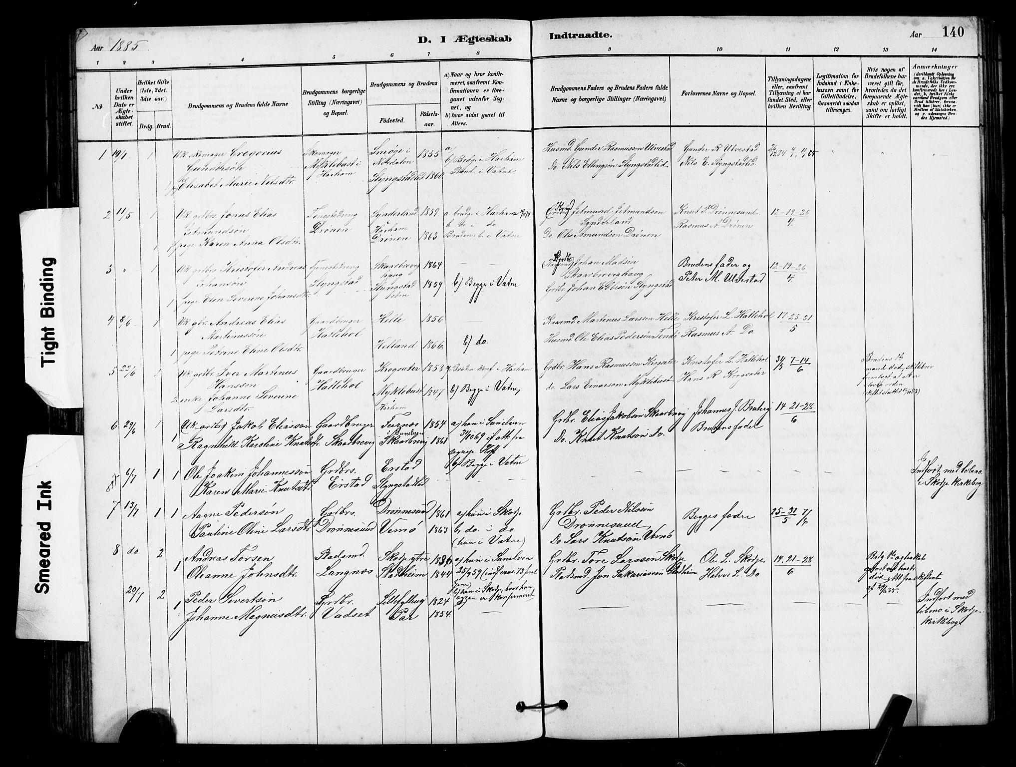 Ministerialprotokoller, klokkerbøker og fødselsregistre - Møre og Romsdal, AV/SAT-A-1454/525/L0376: Parish register (copy) no. 525C02, 1880-1902, p. 140