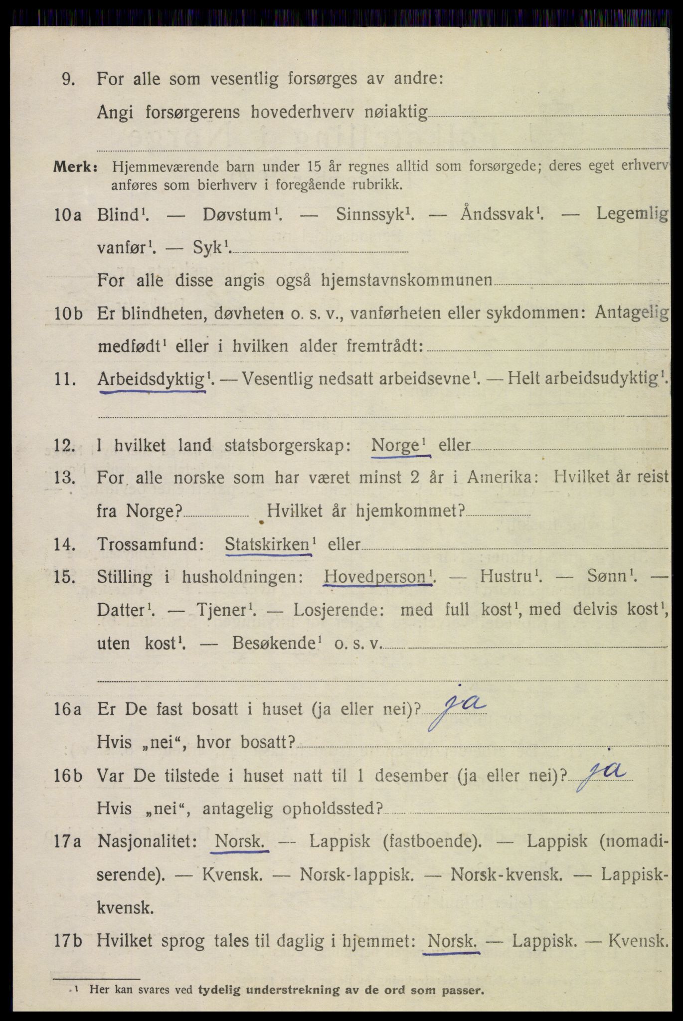 SAT, 1920 census for Flatanger, 1920, p. 2793