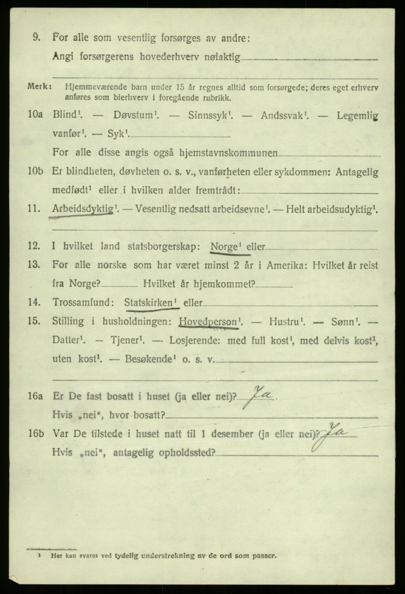 SAB, 1920 census for Lærdal, 1920, p. 2683