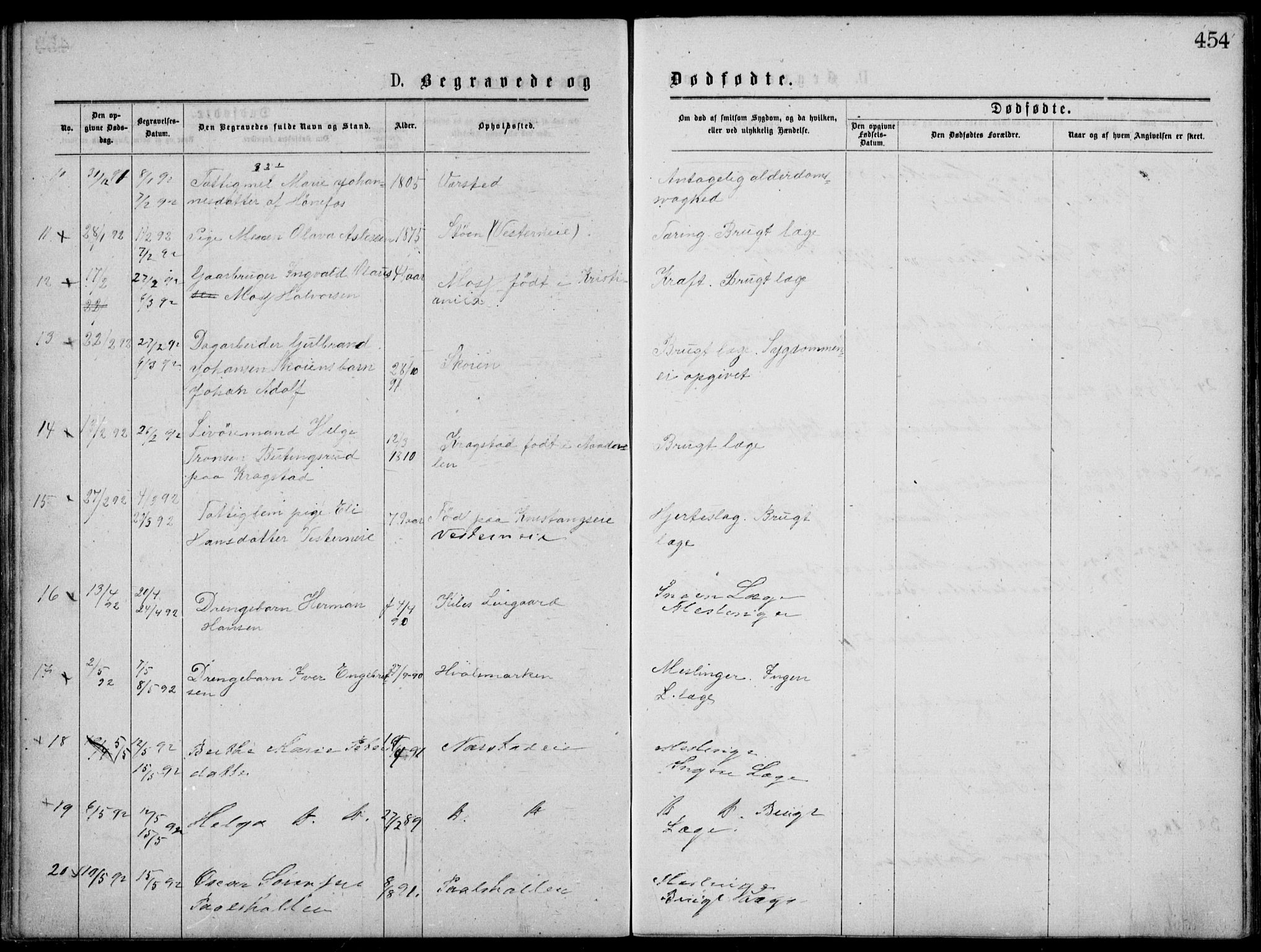 Norderhov kirkebøker, SAKO/A-237/G/Gb/L0001: Parish register (copy) no. II 1, 1876-1899, p. 454