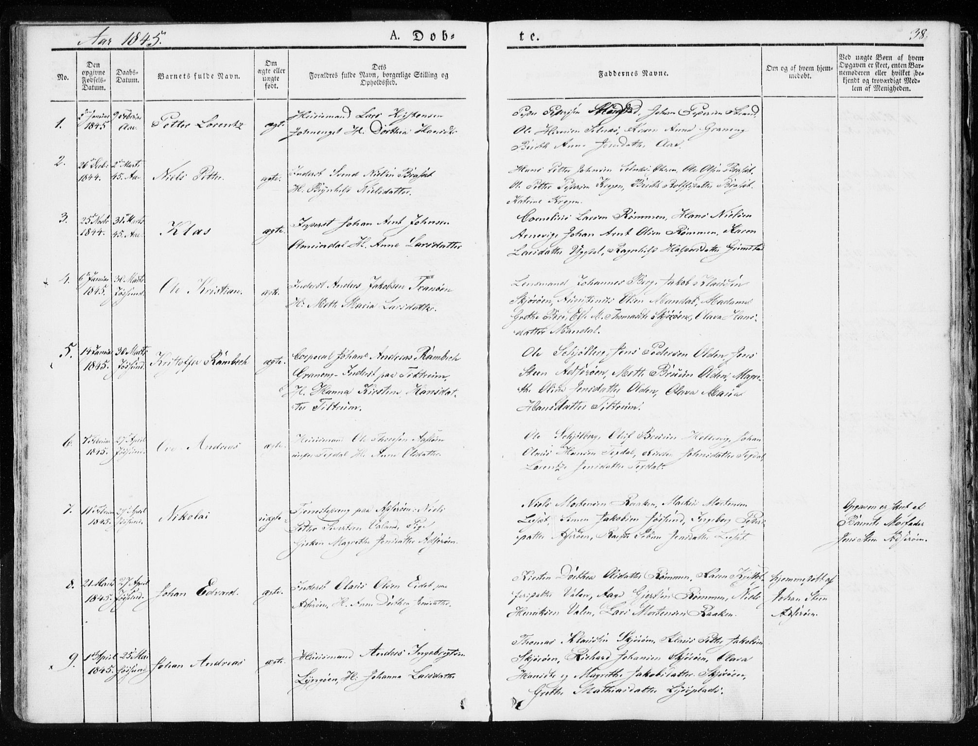 Ministerialprotokoller, klokkerbøker og fødselsregistre - Sør-Trøndelag, SAT/A-1456/655/L0676: Parish register (official) no. 655A05, 1830-1847, p. 38
