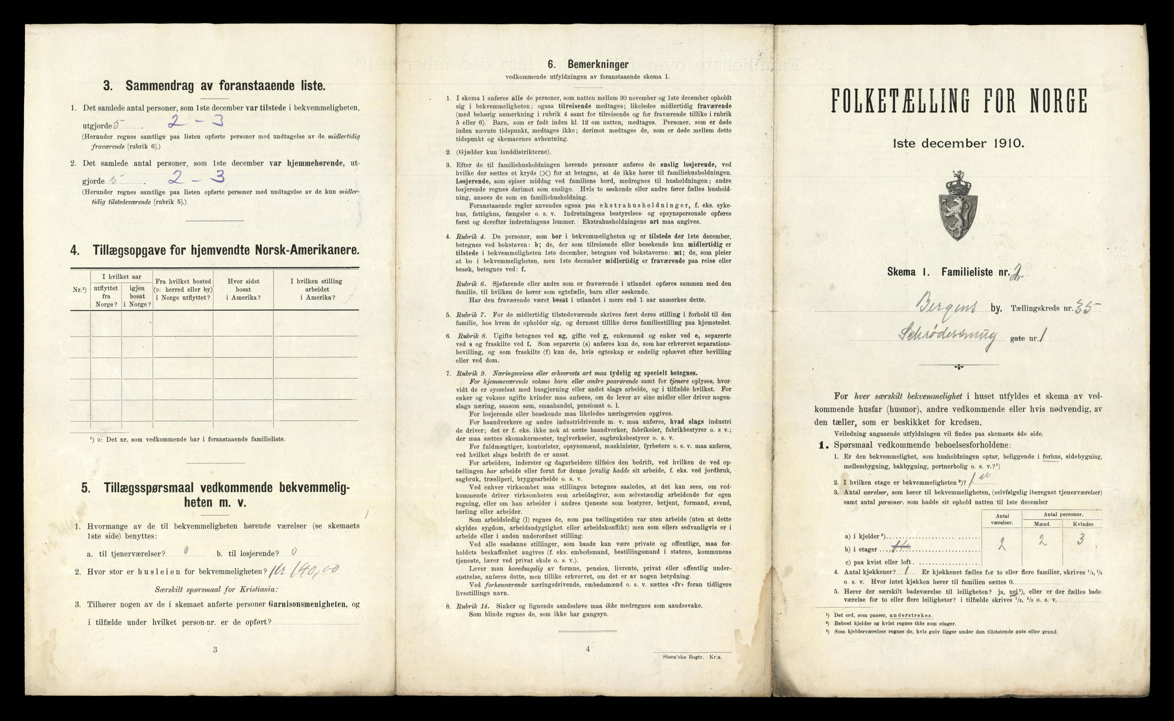 RA, 1910 census for Bergen, 1910, p. 11649