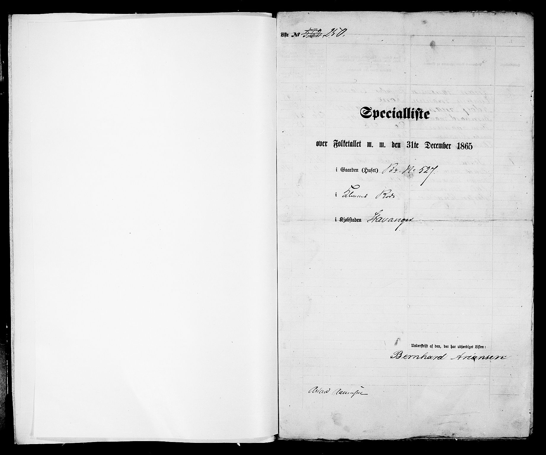 RA, 1865 census for Stavanger, 1865, p. 528