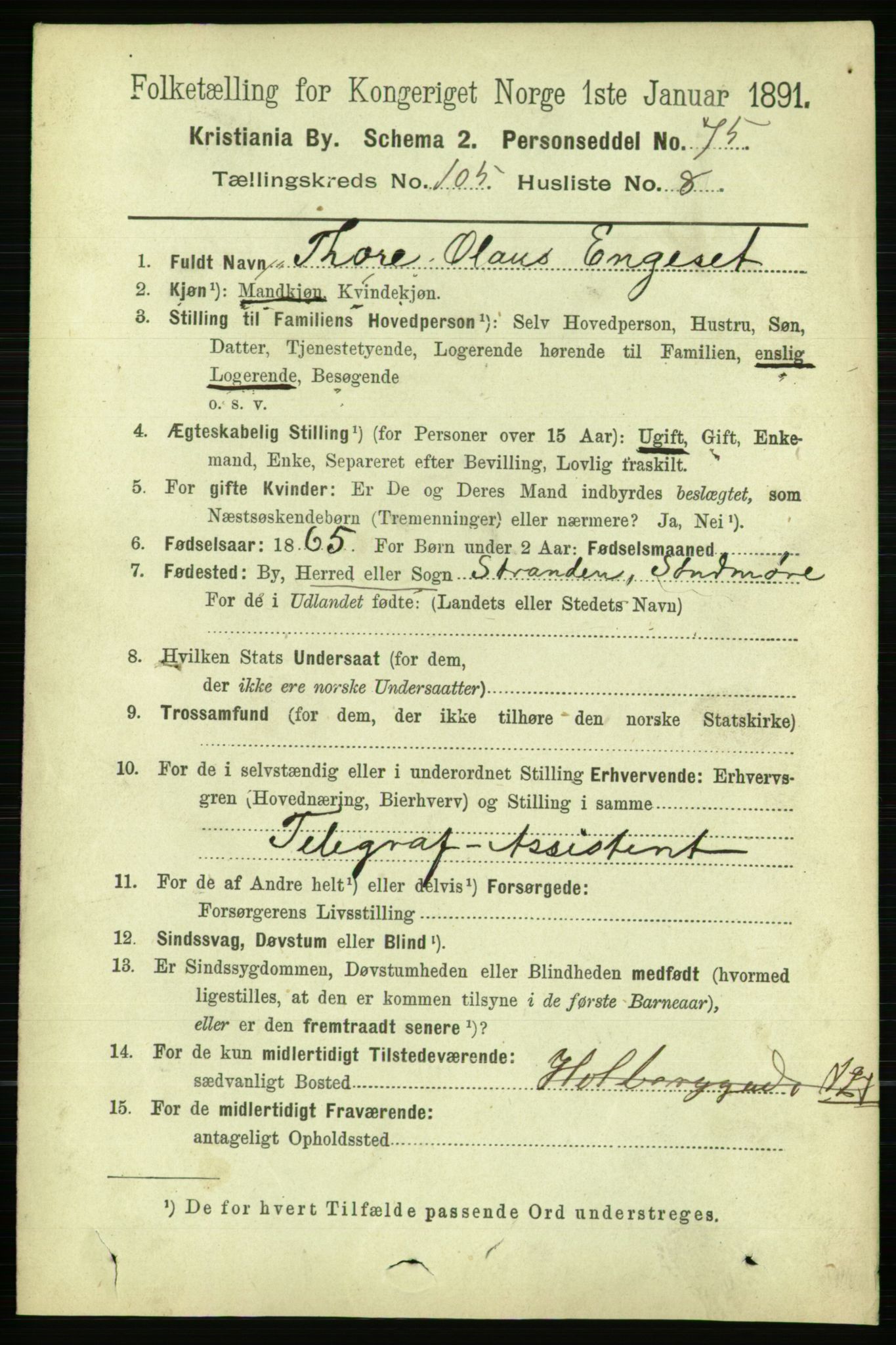RA, 1891 census for 0301 Kristiania, 1891, p. 53241