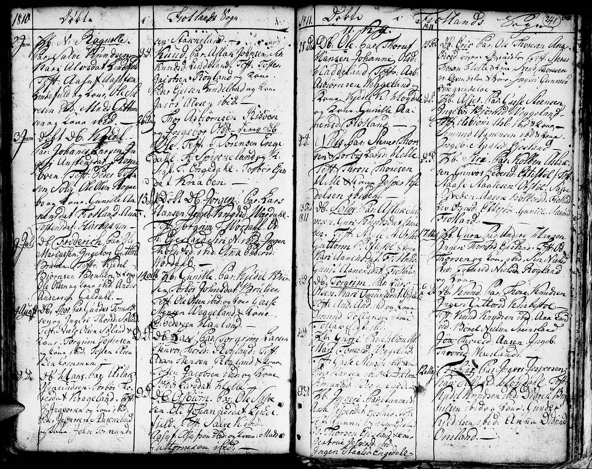 Hægebostad sokneprestkontor, SAK/1111-0024/F/Fa/Faa/L0001: Parish register (official) no. A 1 /3, 1760-1826, p. 271