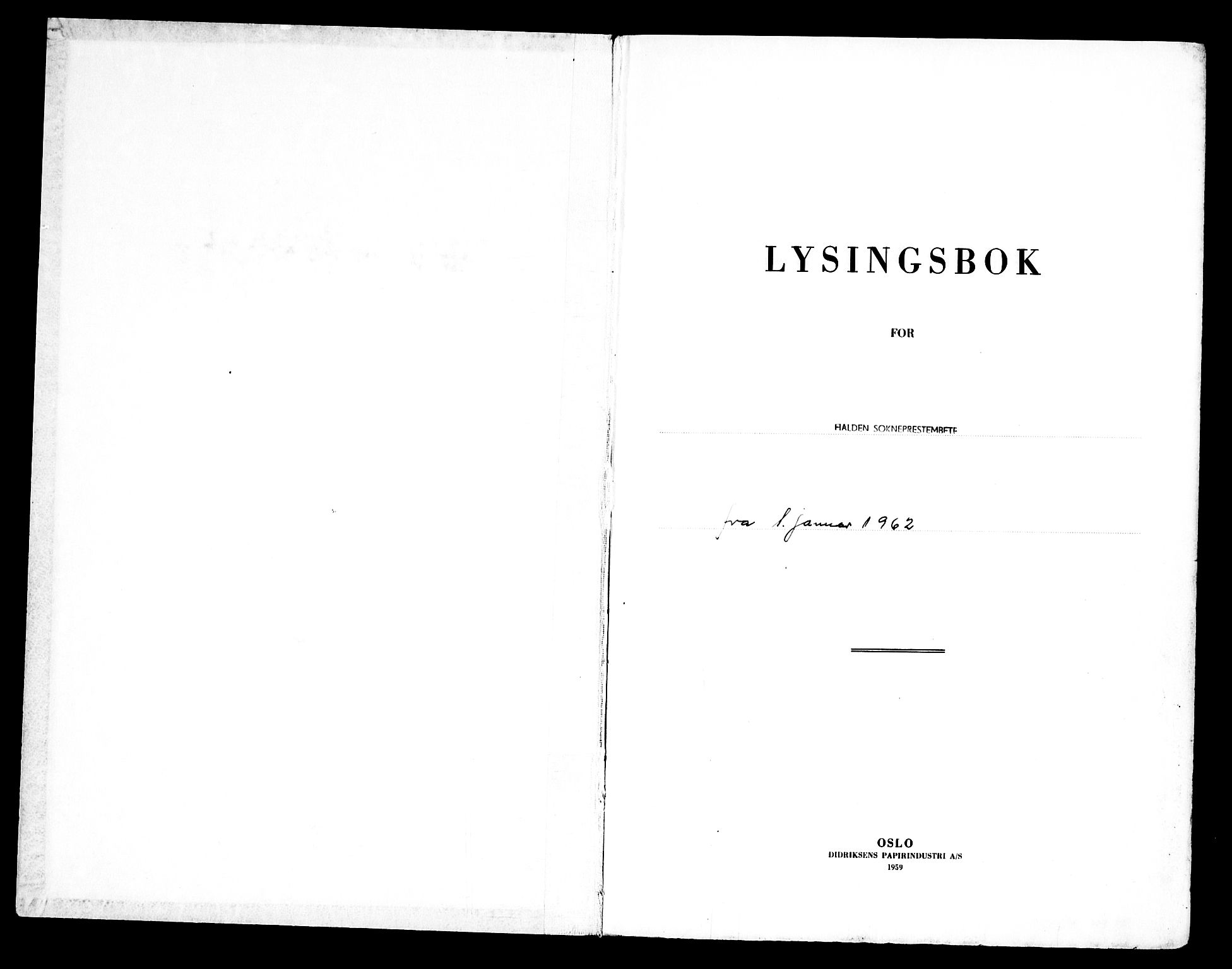 Halden prestekontor Kirkebøker, AV/SAO-A-10909/H/Ha/L0004: Banns register no. I 4, 1962-1969