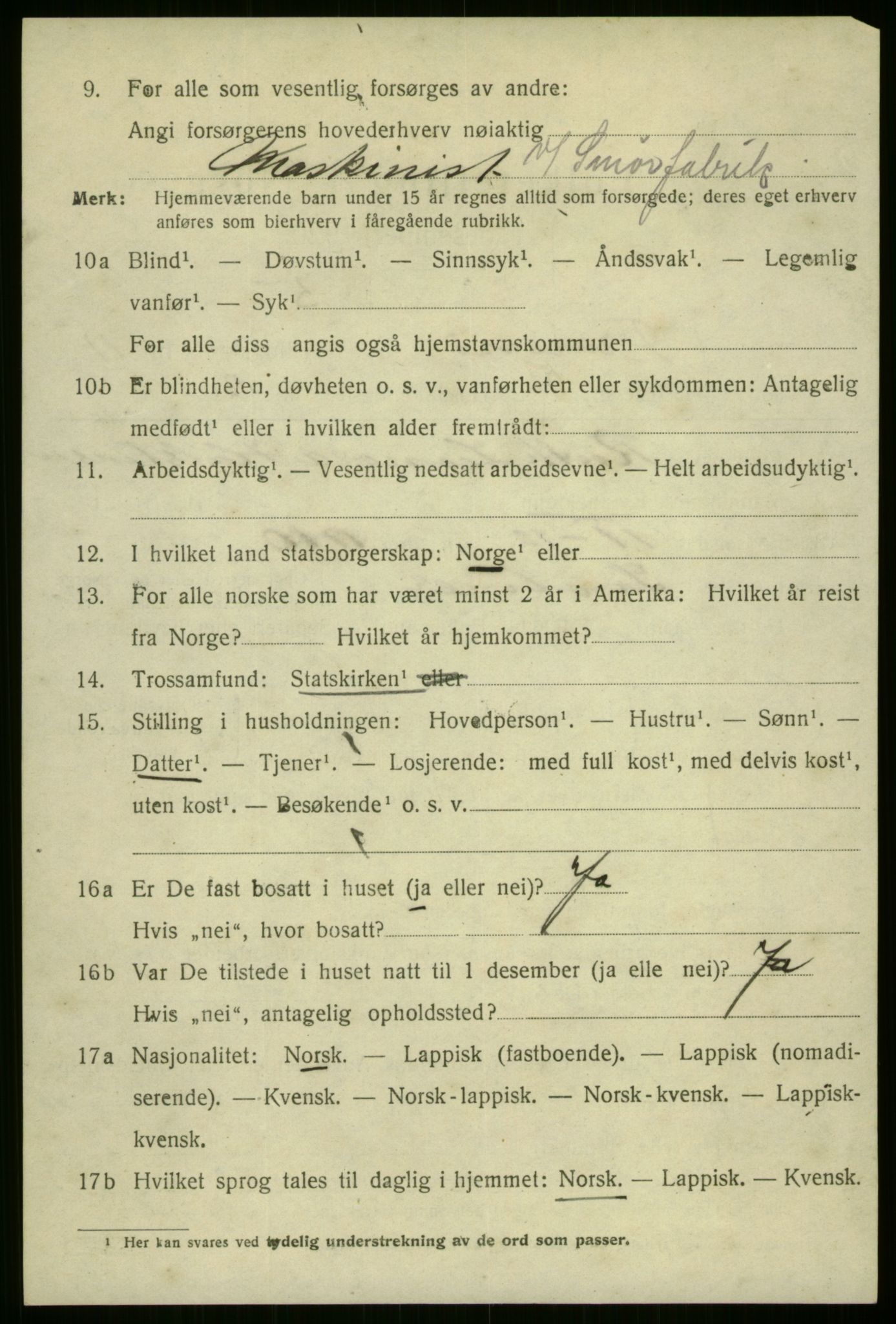 SATØ, 1920 census for Tromsø, 1920, p. 23046