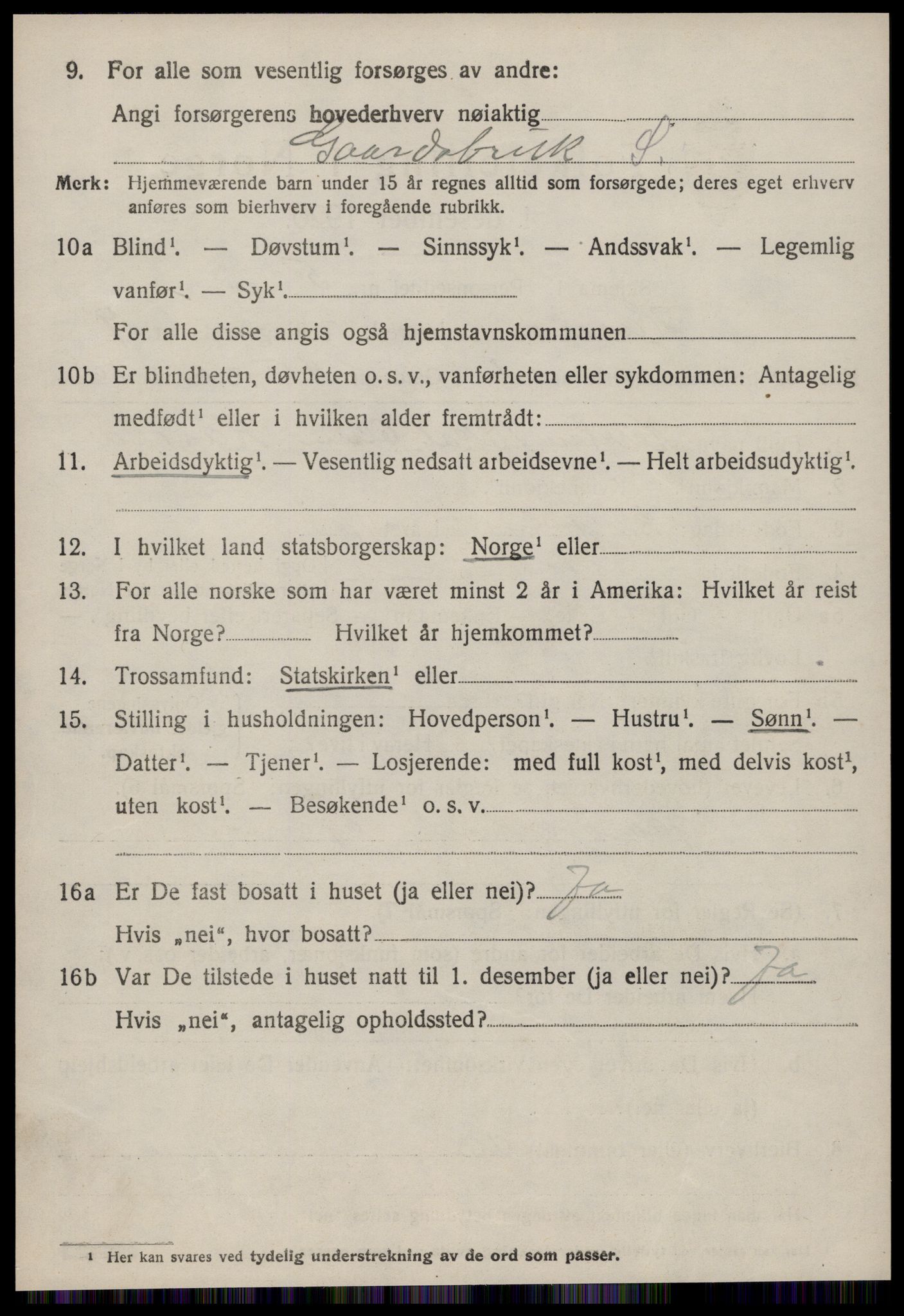 SAT, 1920 census for Hareid, 1920, p. 3168