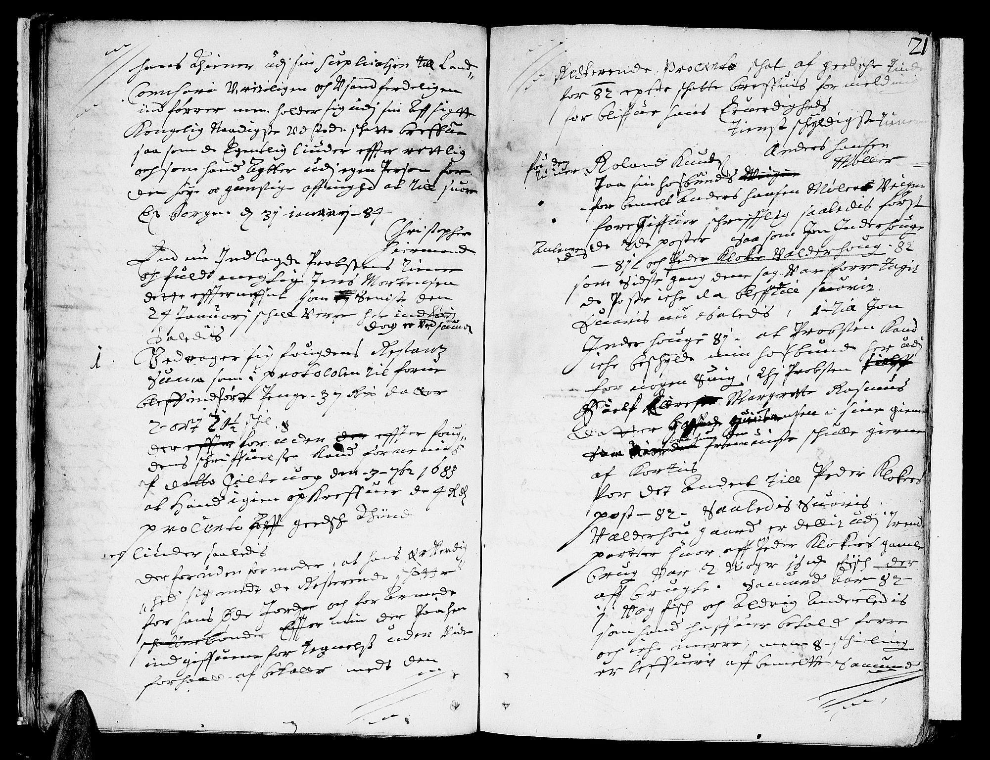 Sunnmøre sorenskriveri, AV/SAT-A-0005/1/1A/L0013: Tingbok 12, 1684, p. 20b-21a