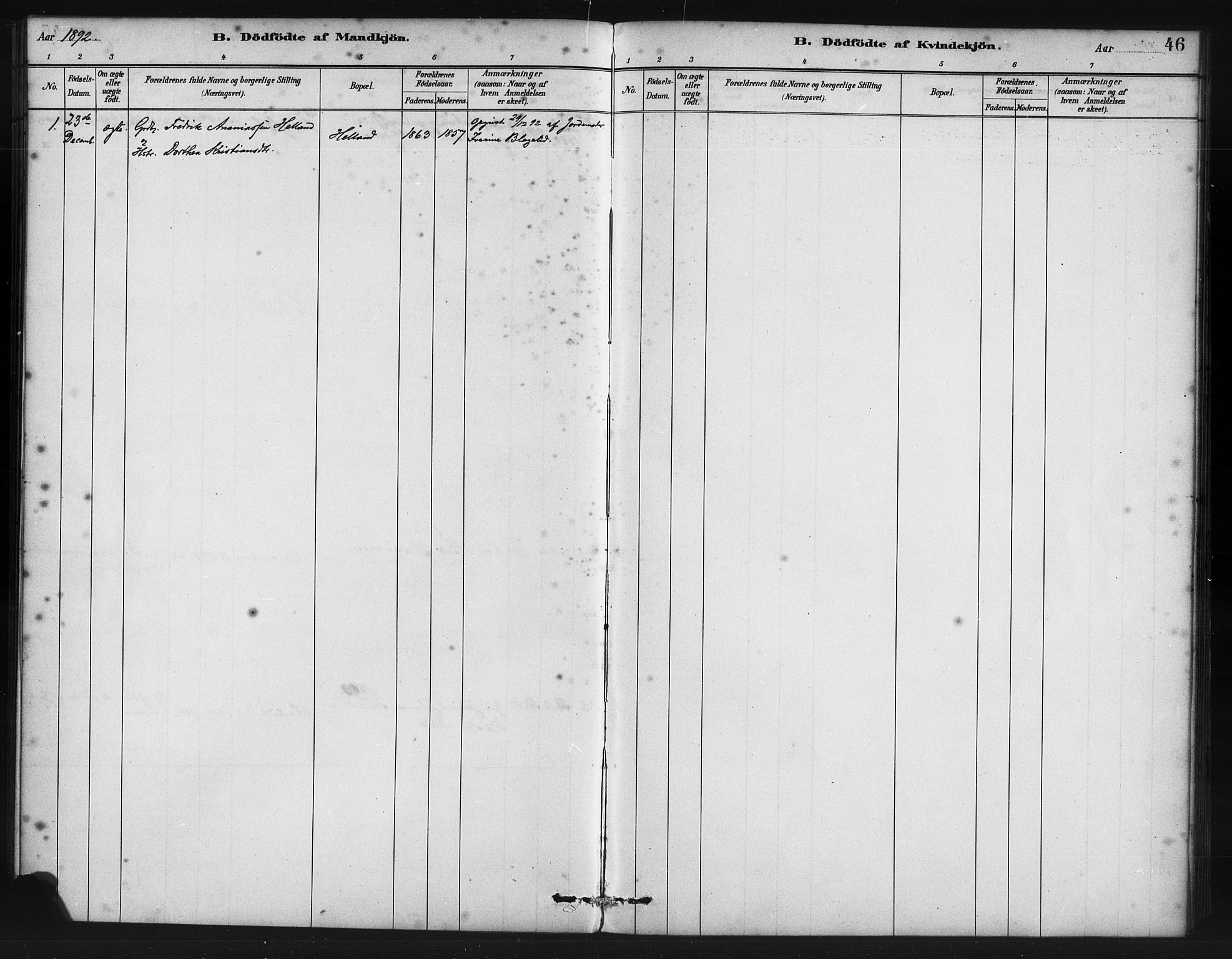 Manger sokneprestembete, SAB/A-76801/H/Haa: Parish register (official) no. B 1, 1881-1892, p. 46