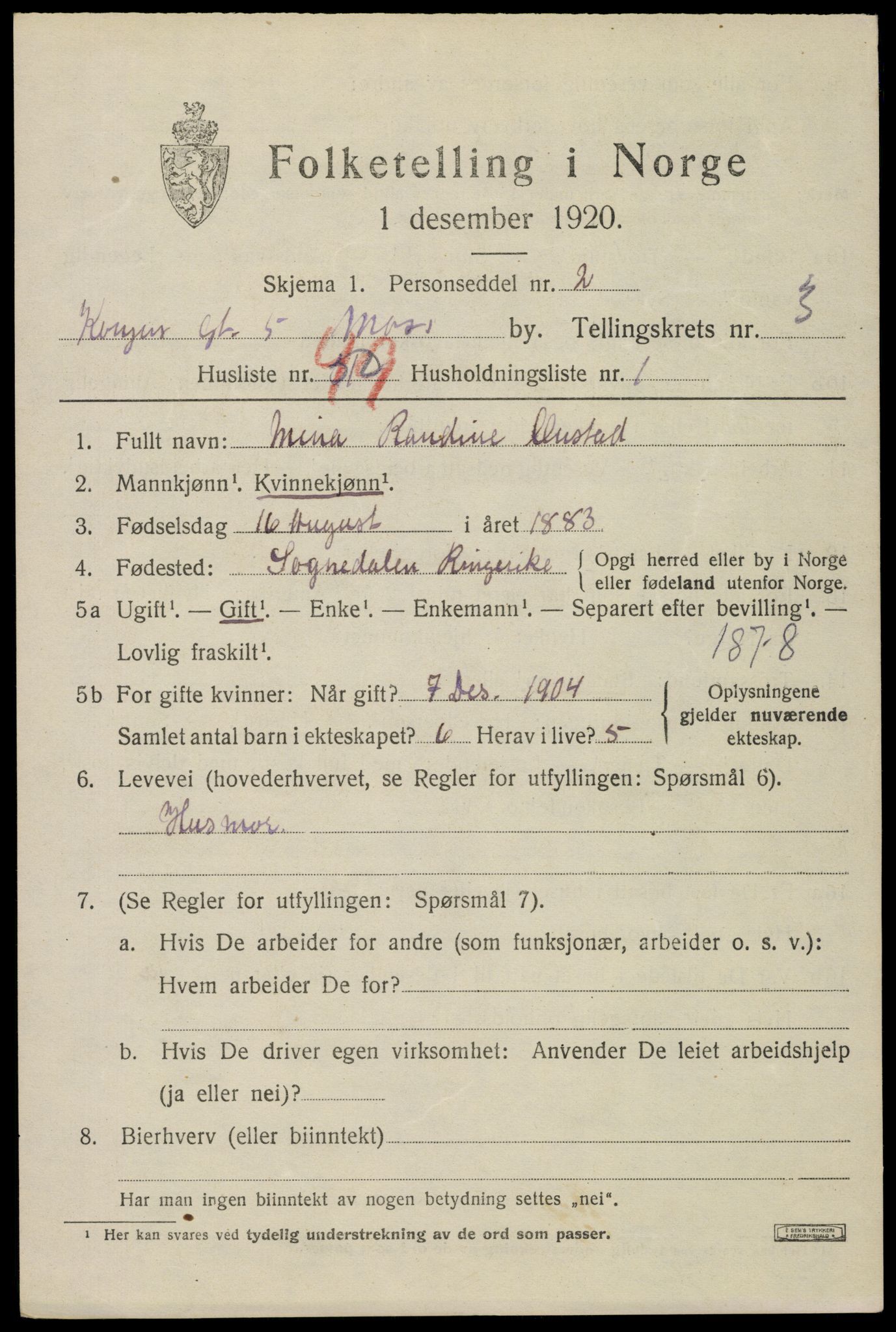 SAO, 1920 census for Moss, 1920, p. 12341