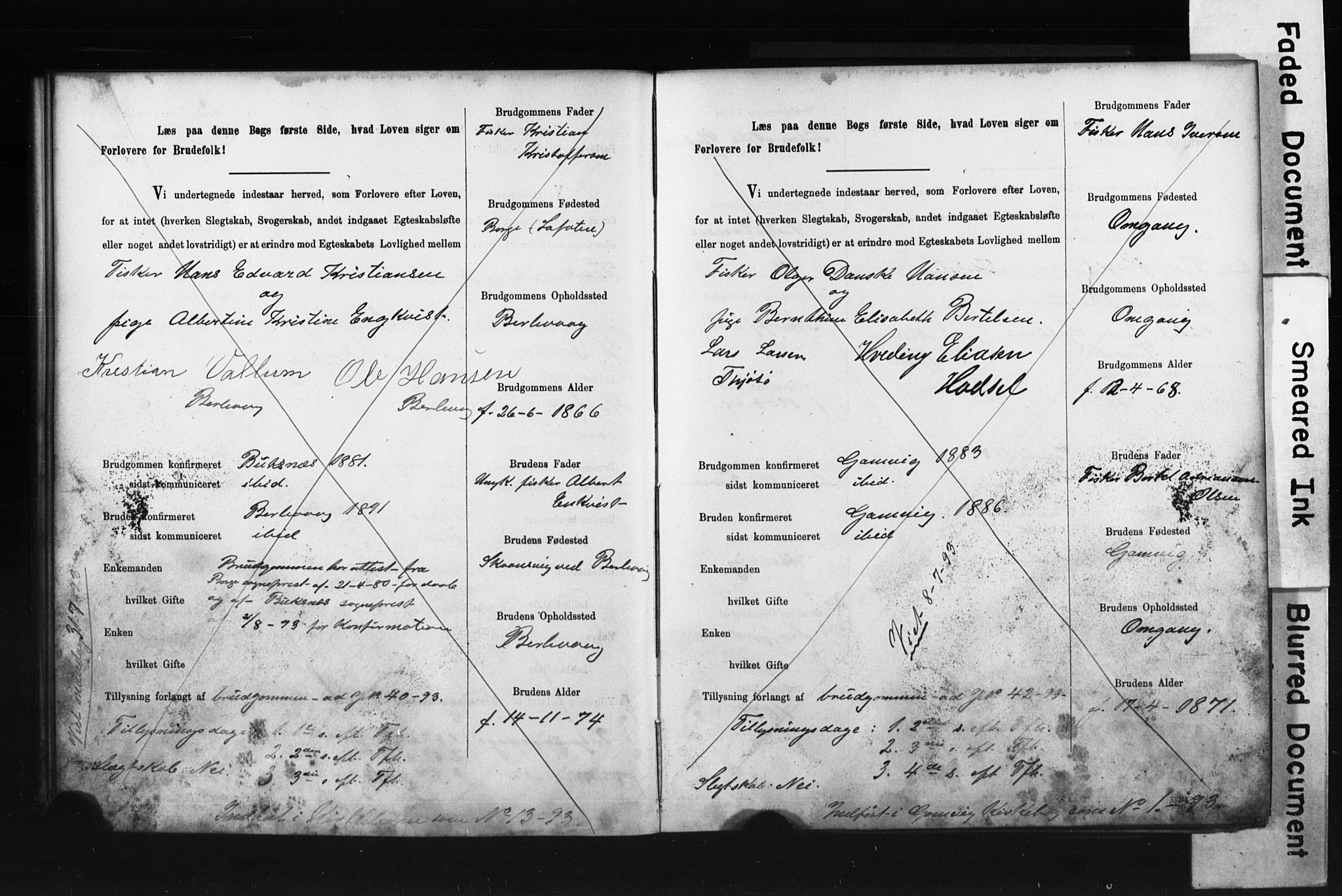 Tana sokneprestkontor, SATØ/S-1334/I/Ib/L0037/0002: Banns register no. 37.2, 1891-1903