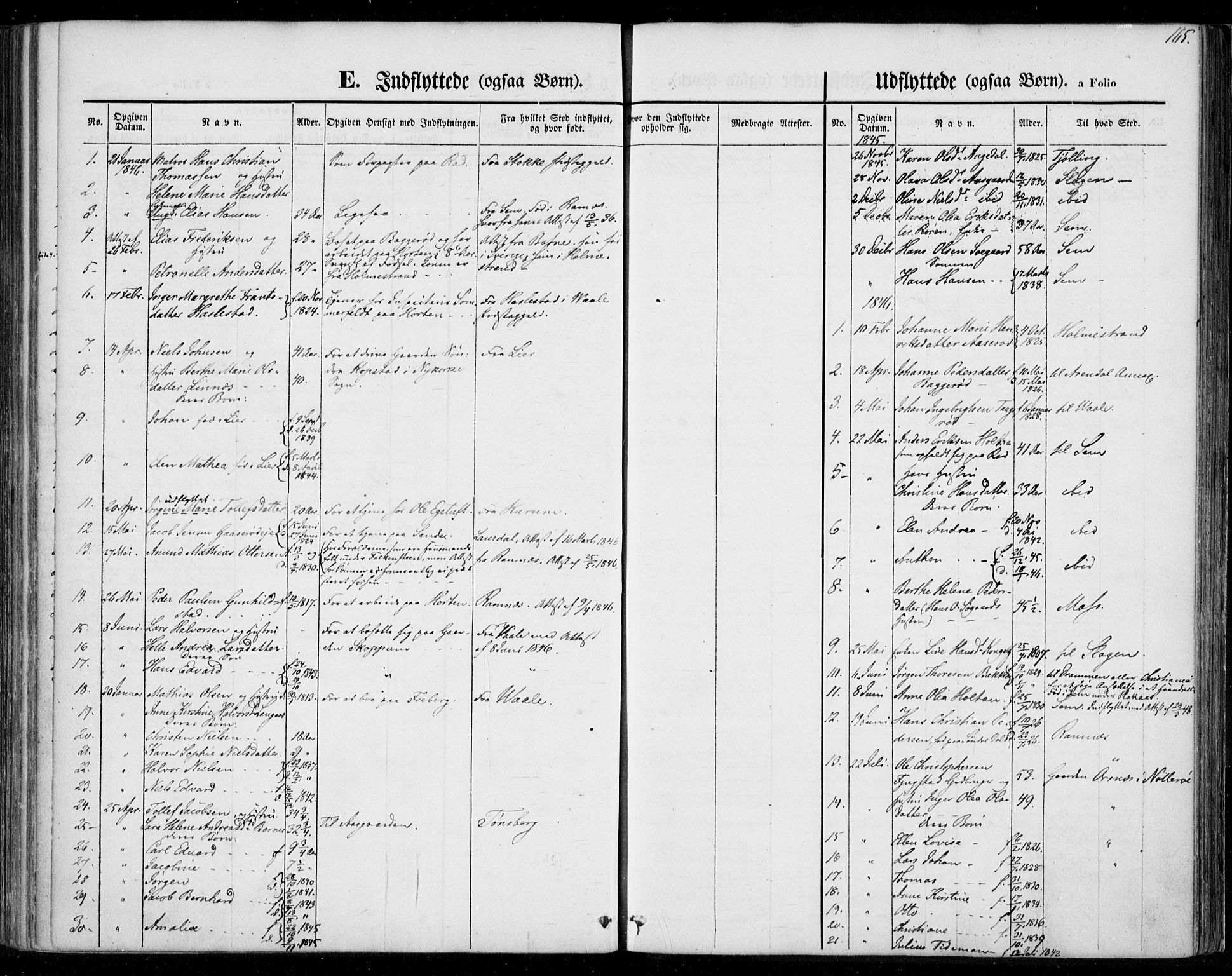 Borre kirkebøker, SAKO/A-338/F/Fa/L0005: Parish register (official) no. I 5, 1845-1851, p. 165