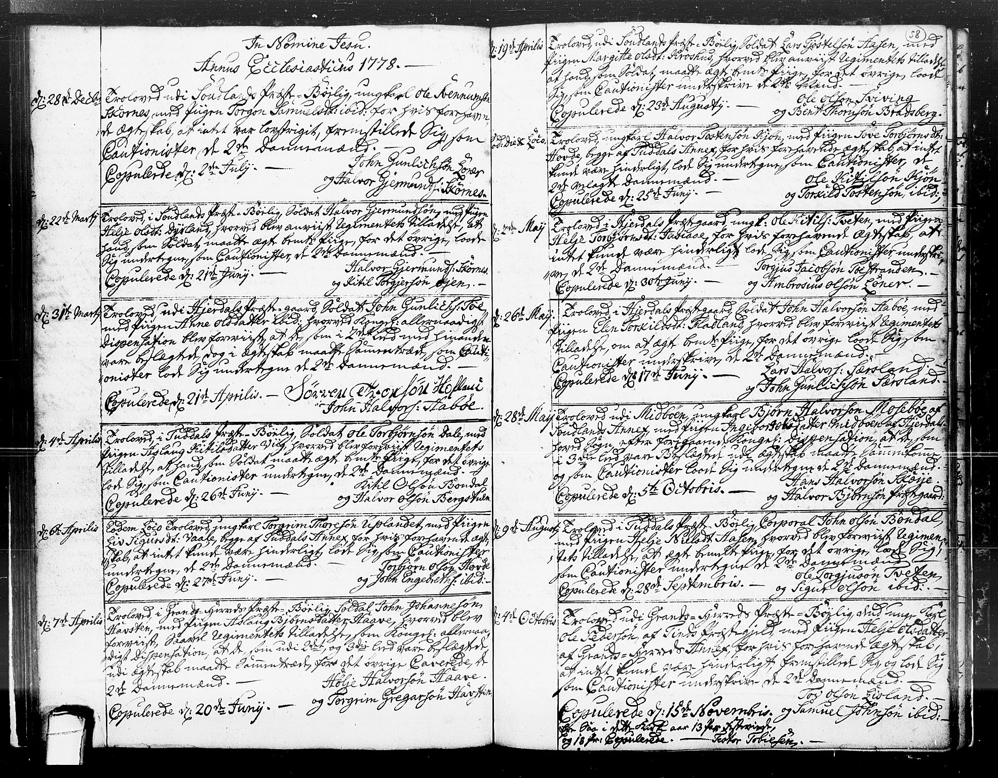 Hjartdal kirkebøker, SAKO/A-270/F/Fa/L0004: Parish register (official) no. I 4, 1727-1795, p. 58