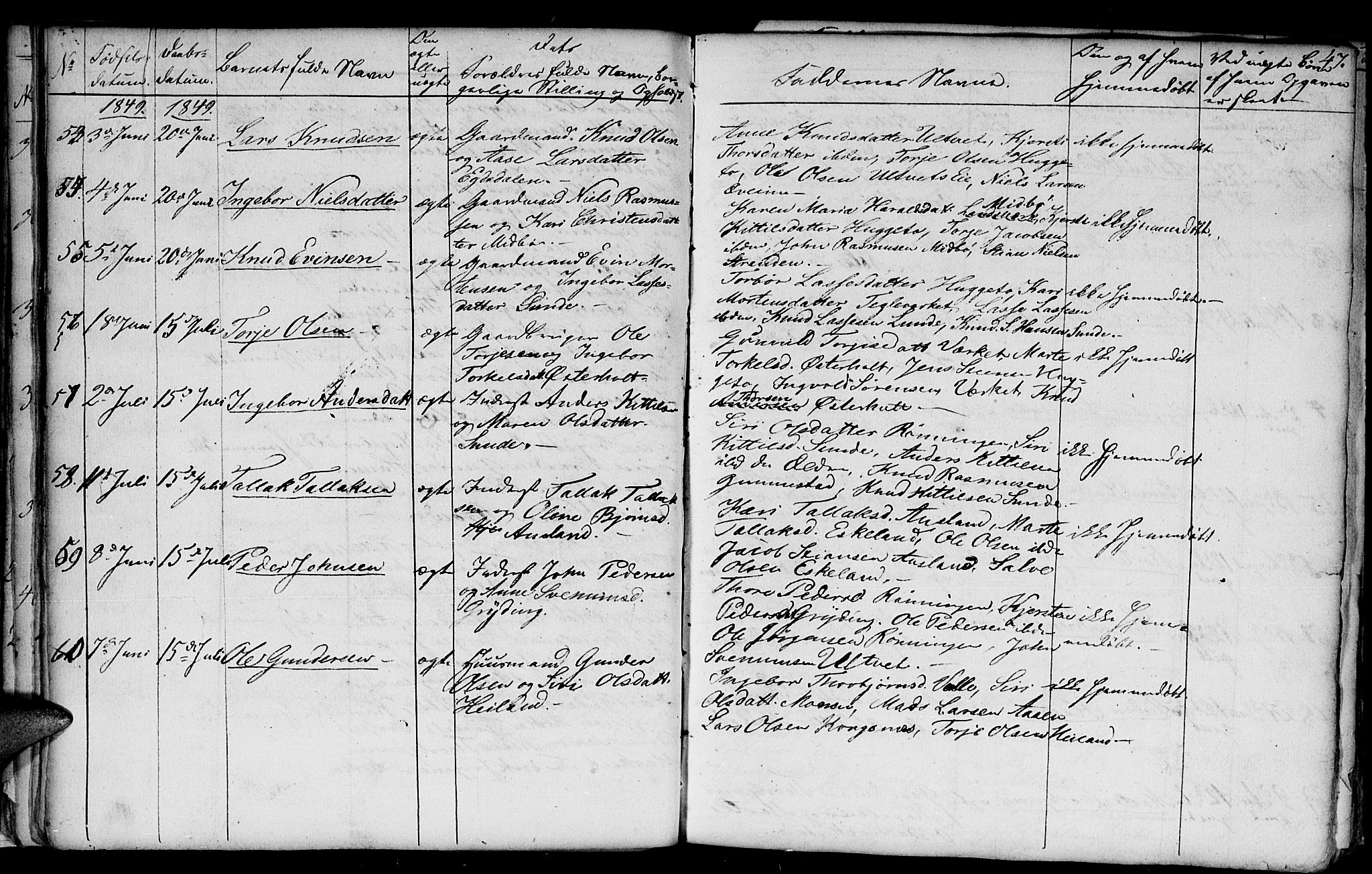 Gjerstad sokneprestkontor, AV/SAK-1111-0014/F/Fb/Fba/L0004: Parish register (copy) no. B 4, 1845-1853, p. 47