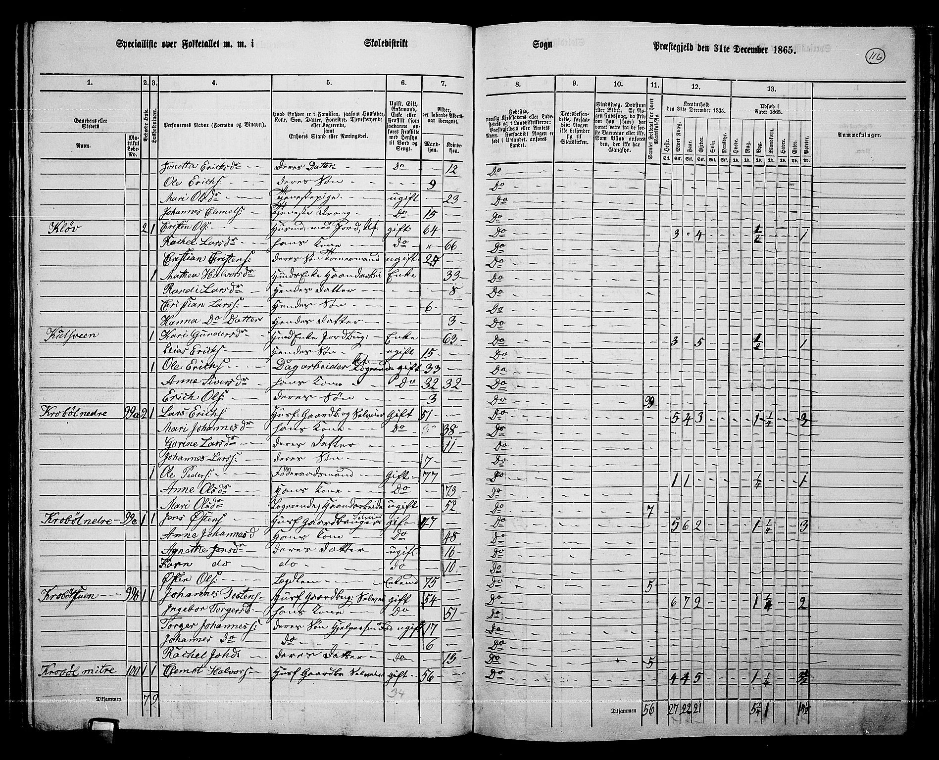 RA, 1865 census for Øyer, 1865, p. 102