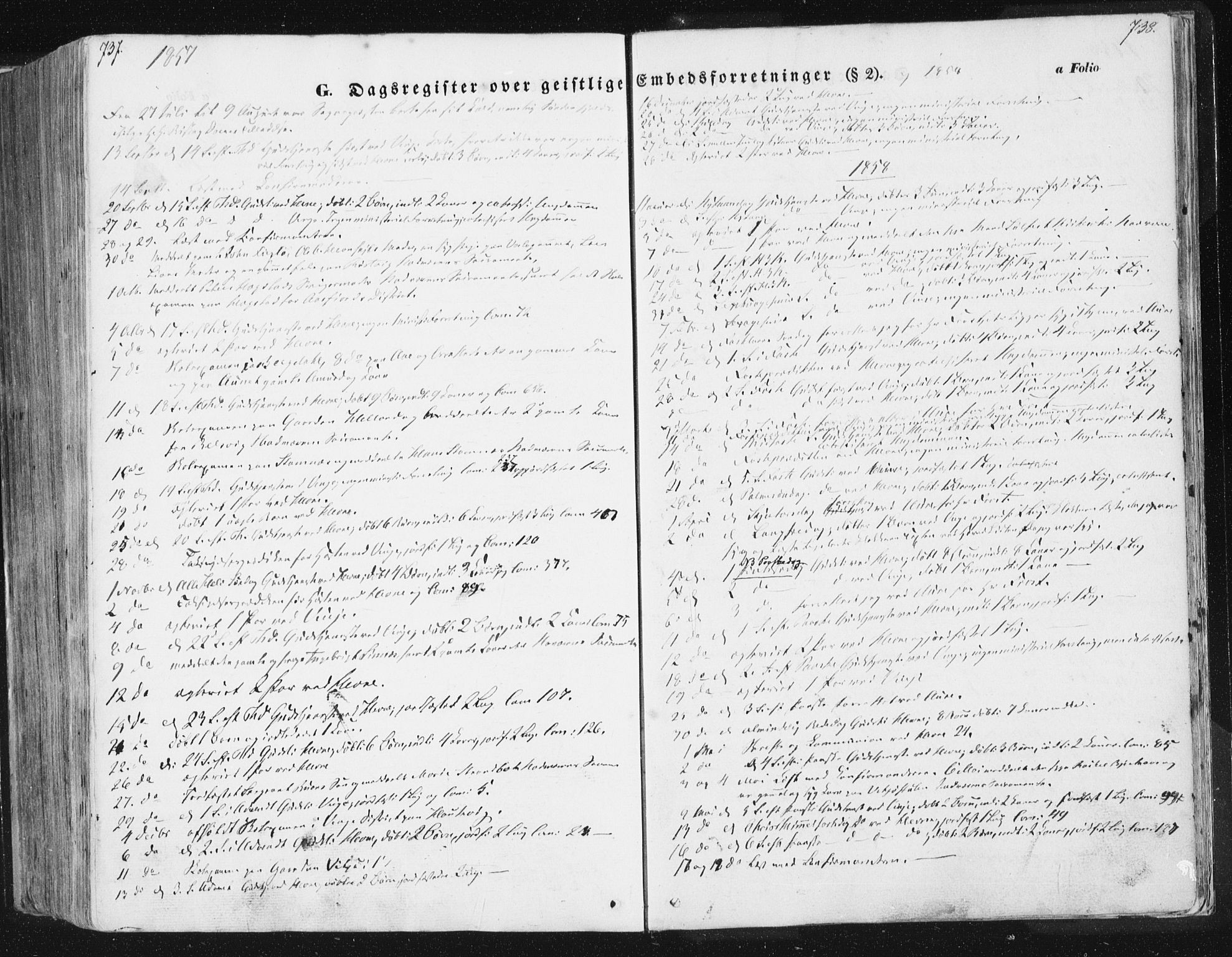 Ministerialprotokoller, klokkerbøker og fødselsregistre - Sør-Trøndelag, SAT/A-1456/630/L0494: Parish register (official) no. 630A07, 1852-1868, p. 737-738