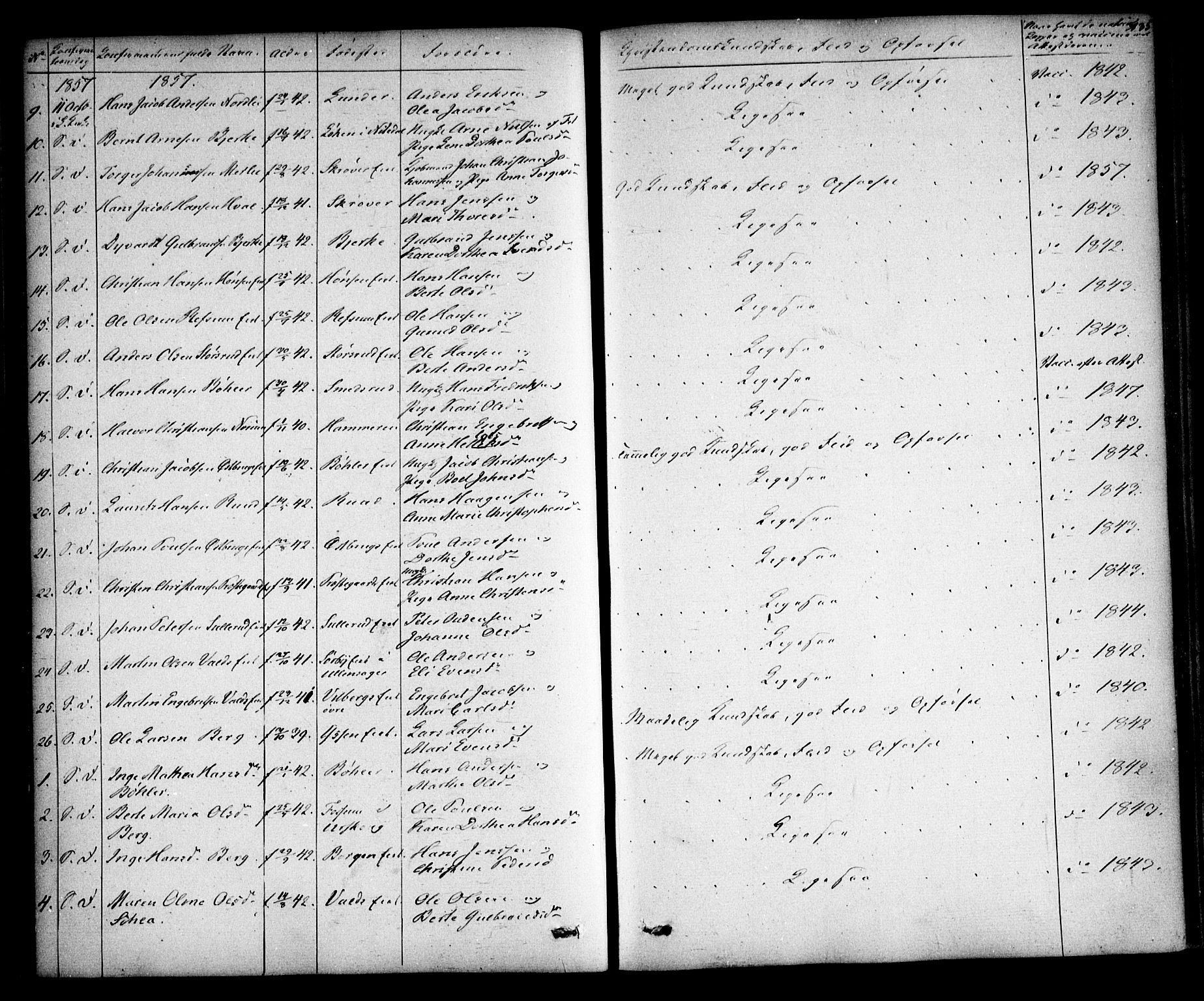 Sørum prestekontor Kirkebøker, AV/SAO-A-10303/F/Fa/L0005: Parish register (official) no. I 5, 1846-1863, p. 135