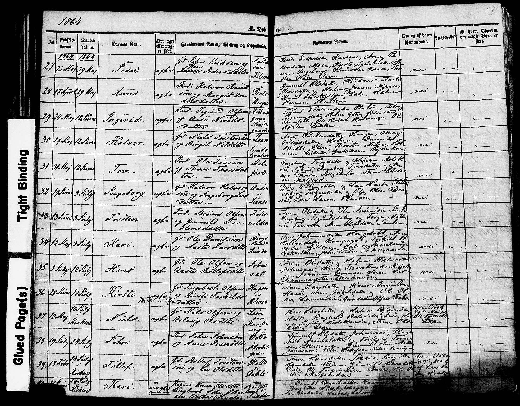 Sauherad kirkebøker, SAKO/A-298/F/Fa/L0007: Parish register (official) no. I 7, 1851-1873, p. 79