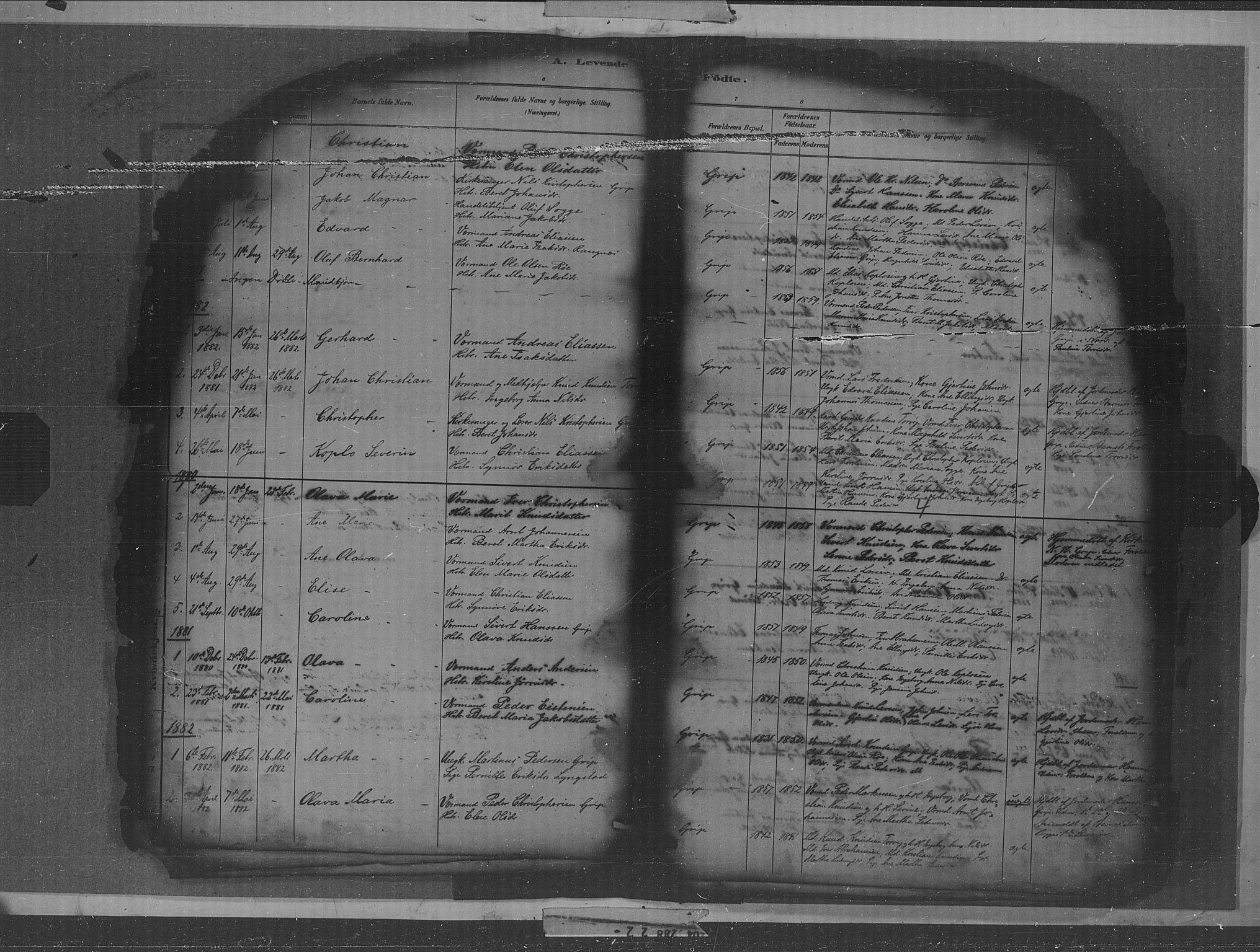 Kristiansund sokneprestkontor, AV/SAT-A-1068/1/I/I1: Parish register (official) no. 36, 1880-1919, p. 4