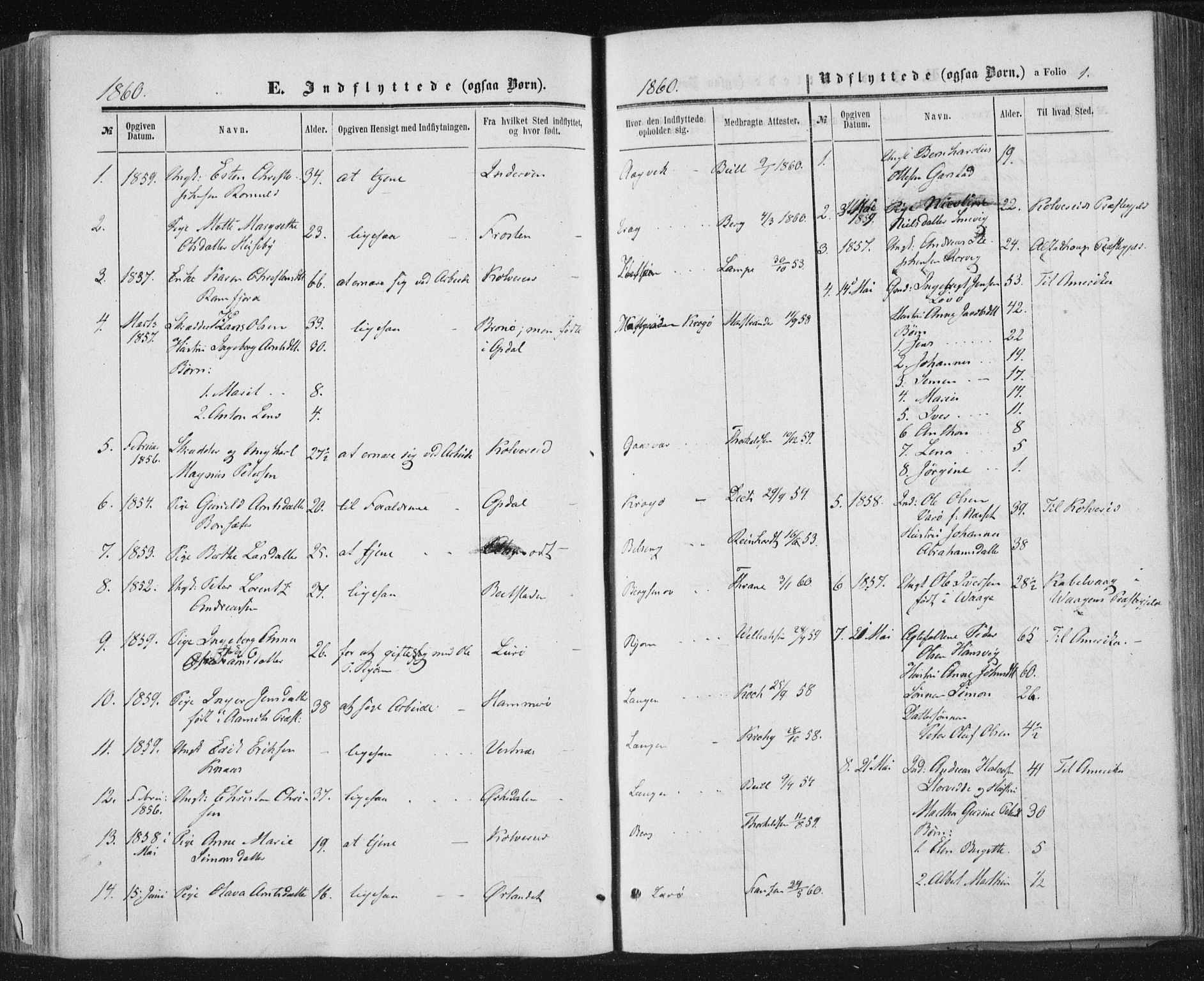 Ministerialprotokoller, klokkerbøker og fødselsregistre - Nord-Trøndelag, SAT/A-1458/784/L0670: Parish register (official) no. 784A05, 1860-1876, p. 1
