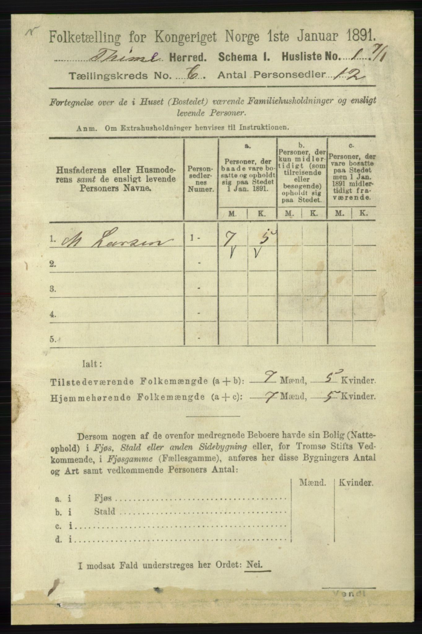 RA, 1891 census for 1121 Time, 1891, p. 2348