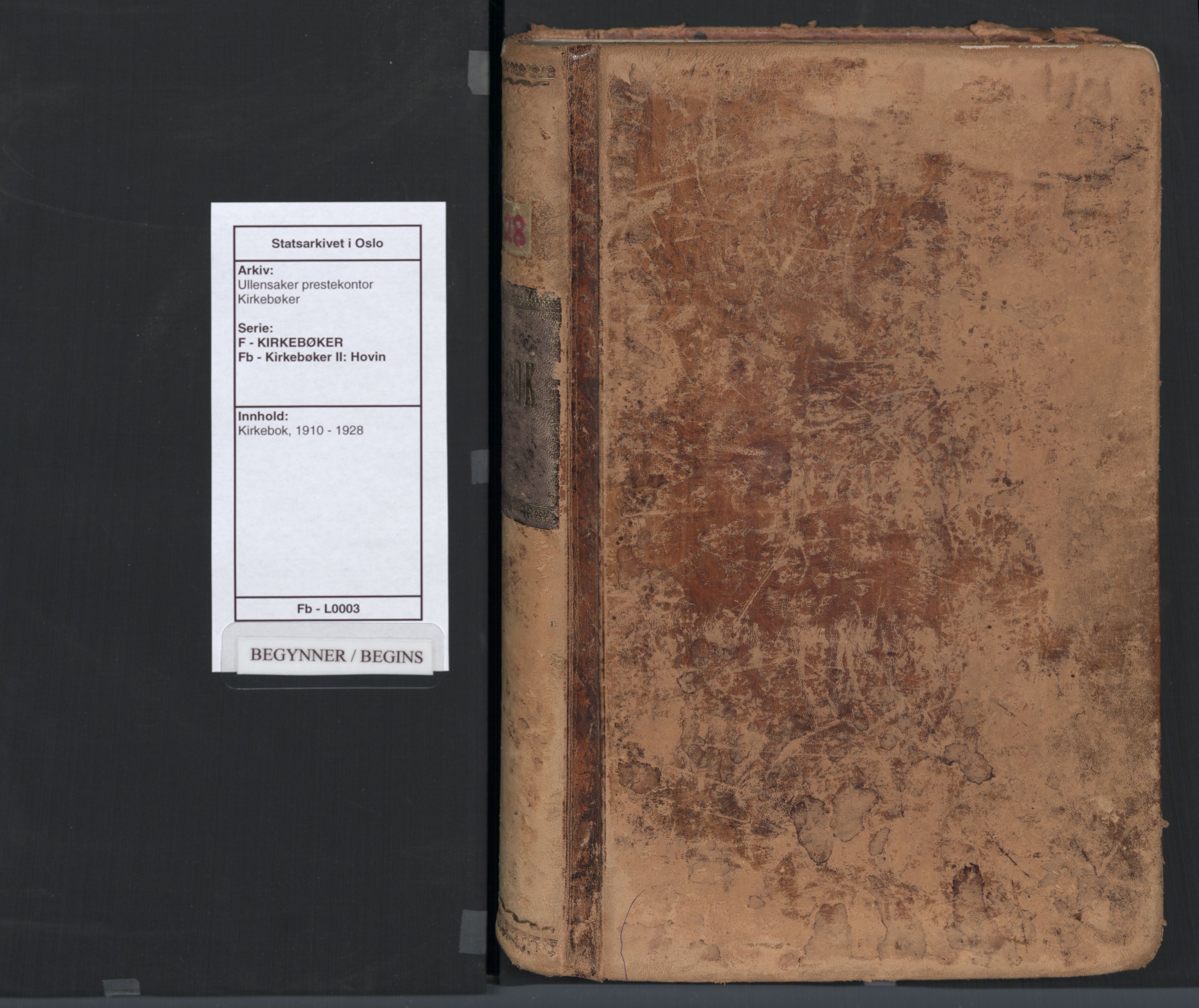 Ullensaker prestekontor Kirkebøker, AV/SAO-A-10236a/F/Fb/L0003: Parish register (official) no. II 3, 1910-1928