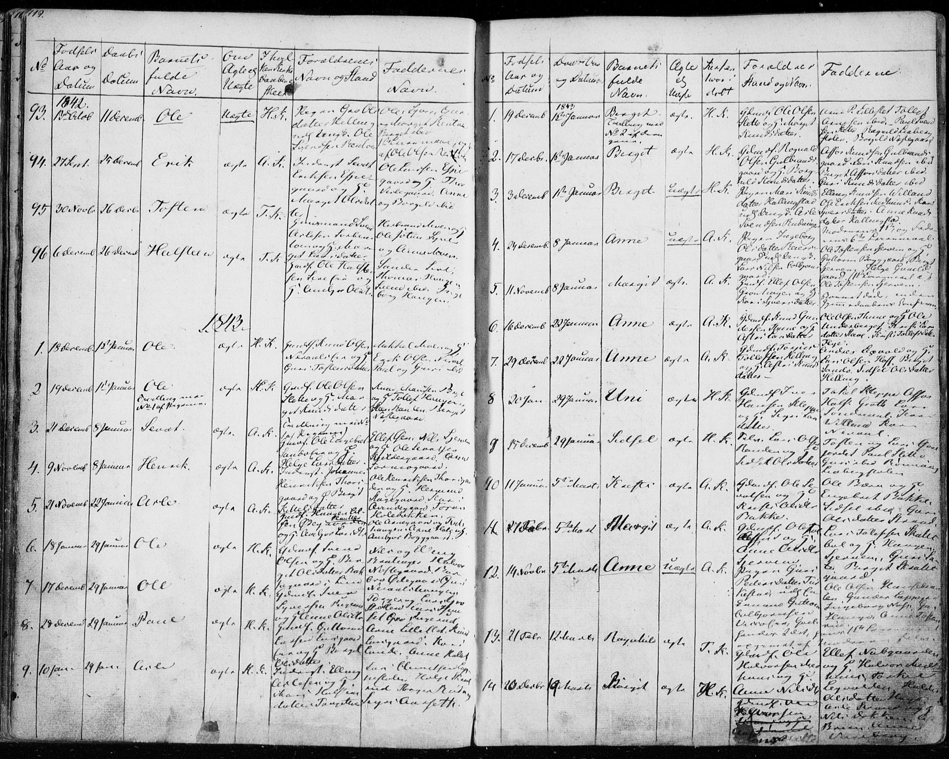 Ål kirkebøker, AV/SAKO-A-249/F/Fa/L0005: Parish register (official) no. I 5, 1825-1848, p. 119