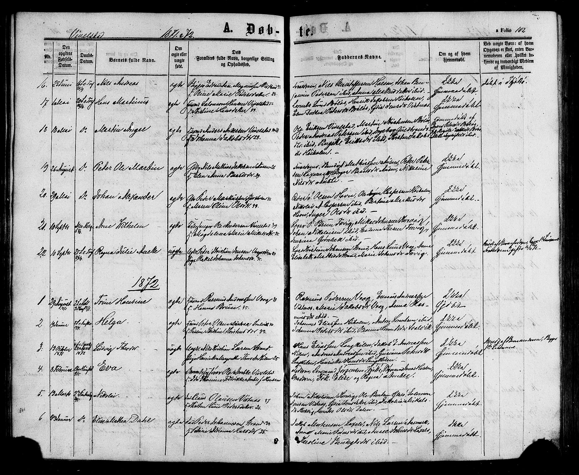 Ministerialprotokoller, klokkerbøker og fødselsregistre - Nordland, AV/SAT-A-1459/817/L0262: Parish register (official) no. 817A03 /2, 1867-1877, p. 102