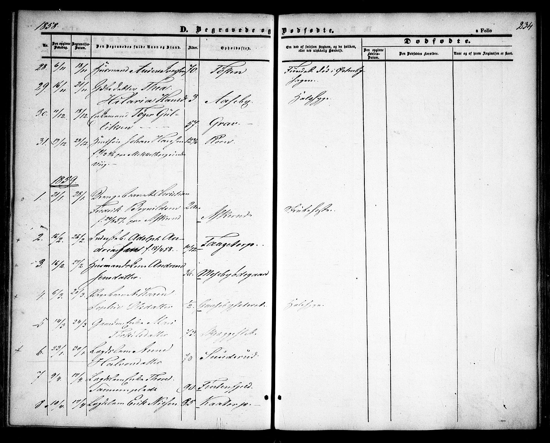 Rødenes prestekontor Kirkebøker, AV/SAO-A-2005/F/Fa/L0006: Parish register (official) no. I 6, 1850-1859, p. 234