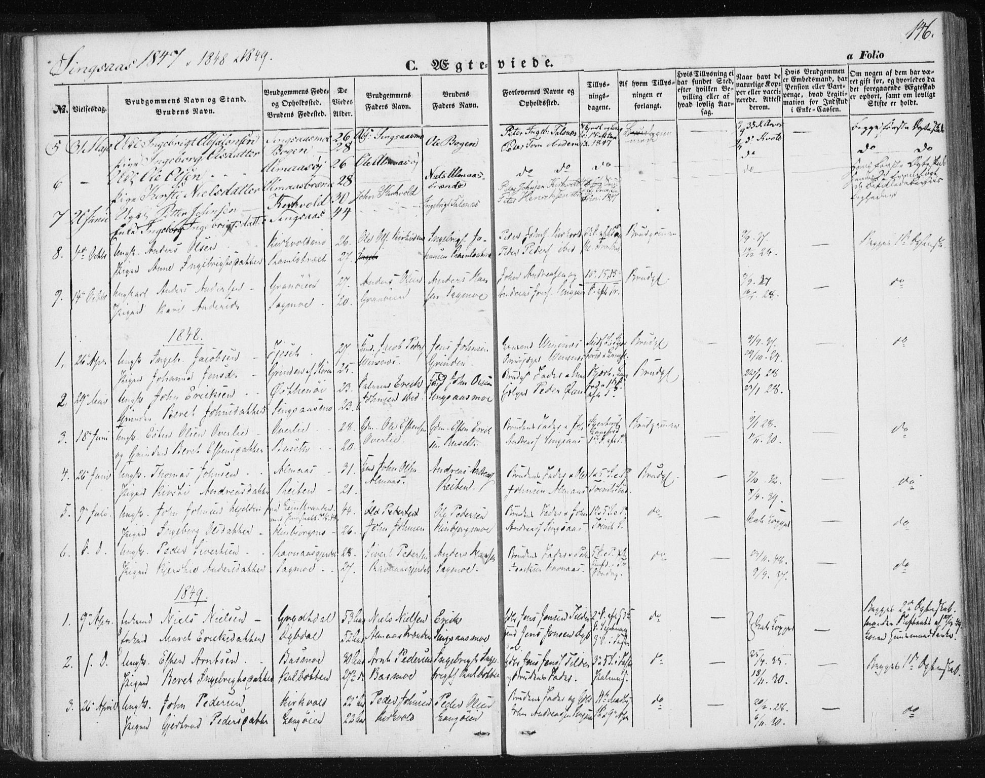 Ministerialprotokoller, klokkerbøker og fødselsregistre - Sør-Trøndelag, SAT/A-1456/685/L0964: Parish register (official) no. 685A06 /2, 1846-1859, p. 146