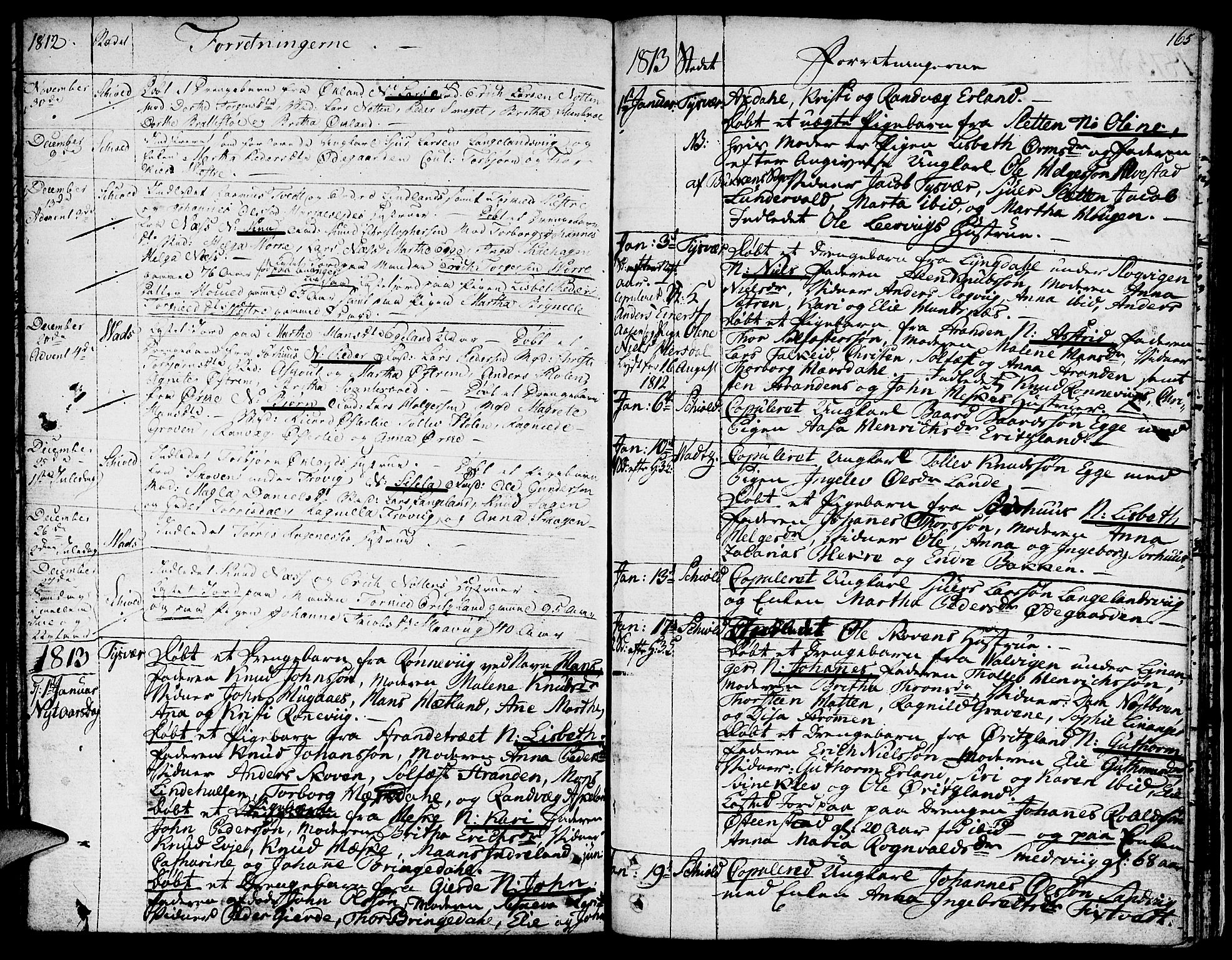 Skjold sokneprestkontor, SAST/A-101847/H/Ha/Haa/L0002: Parish register (official) no. A 2, 1786-1815, p. 165