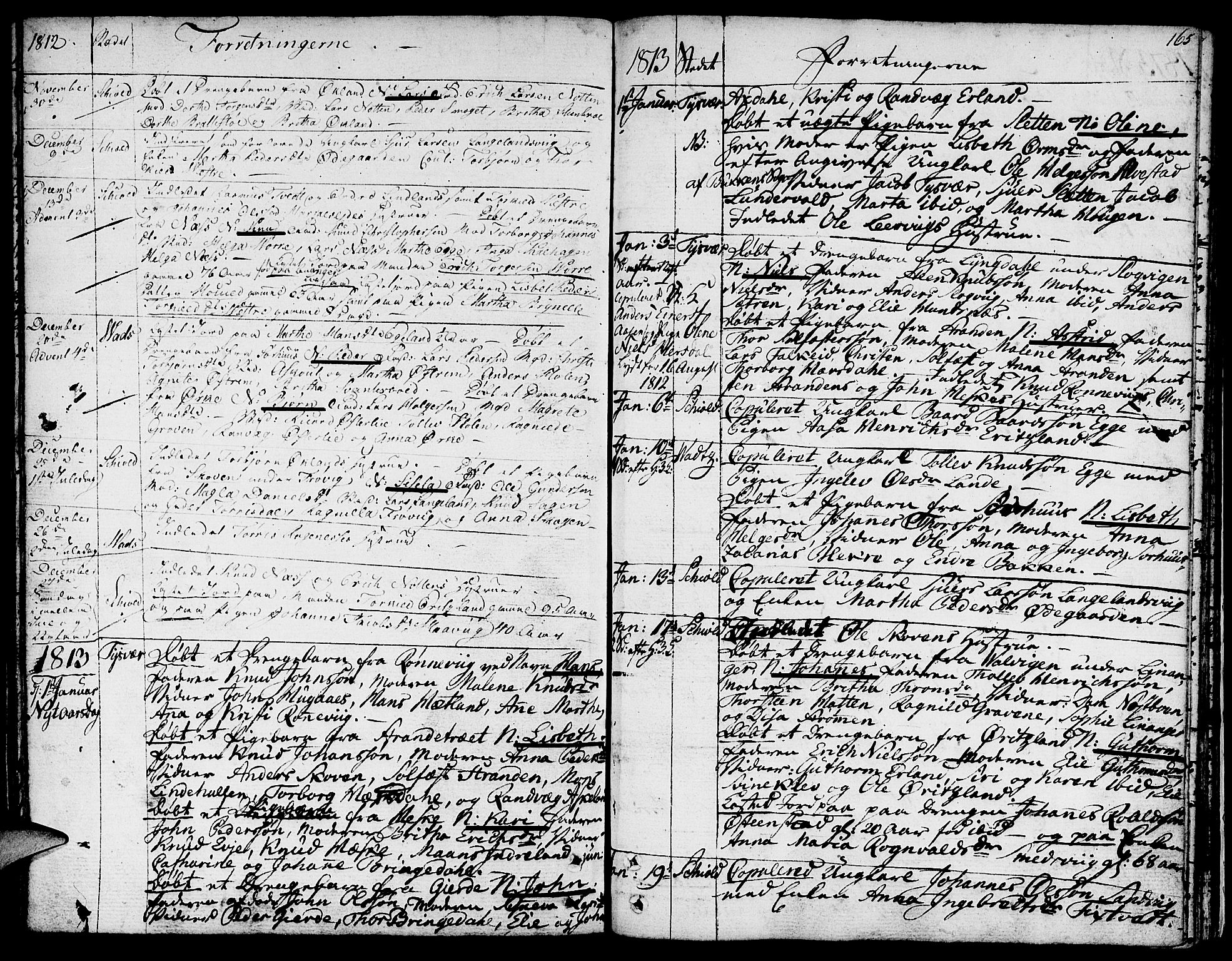 Skjold sokneprestkontor, AV/SAST-A-101847/H/Ha/Haa/L0002: Parish register (official) no. A 2, 1786-1815, p. 165