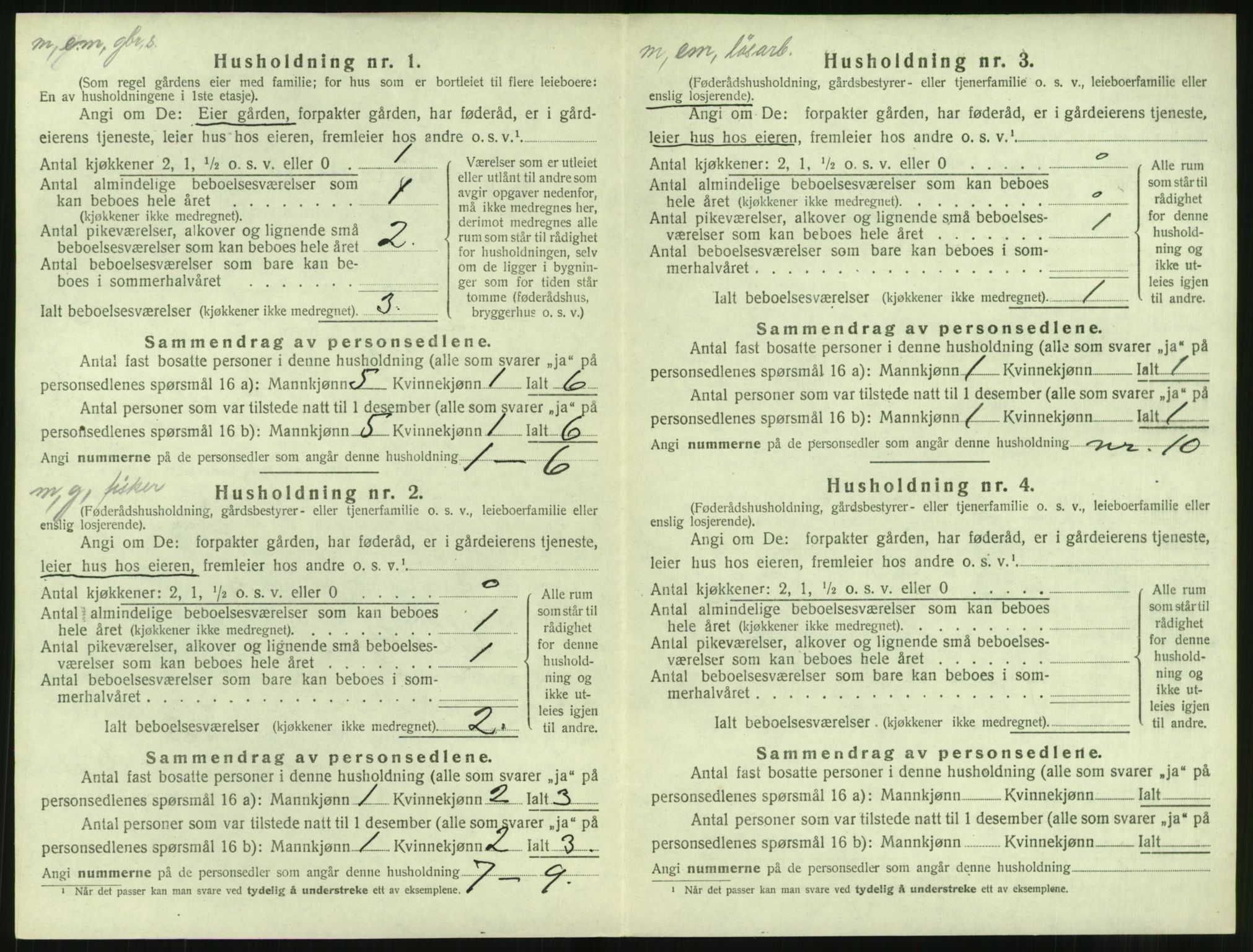 SAT, 1920 census for Giske, 1920, p. 393