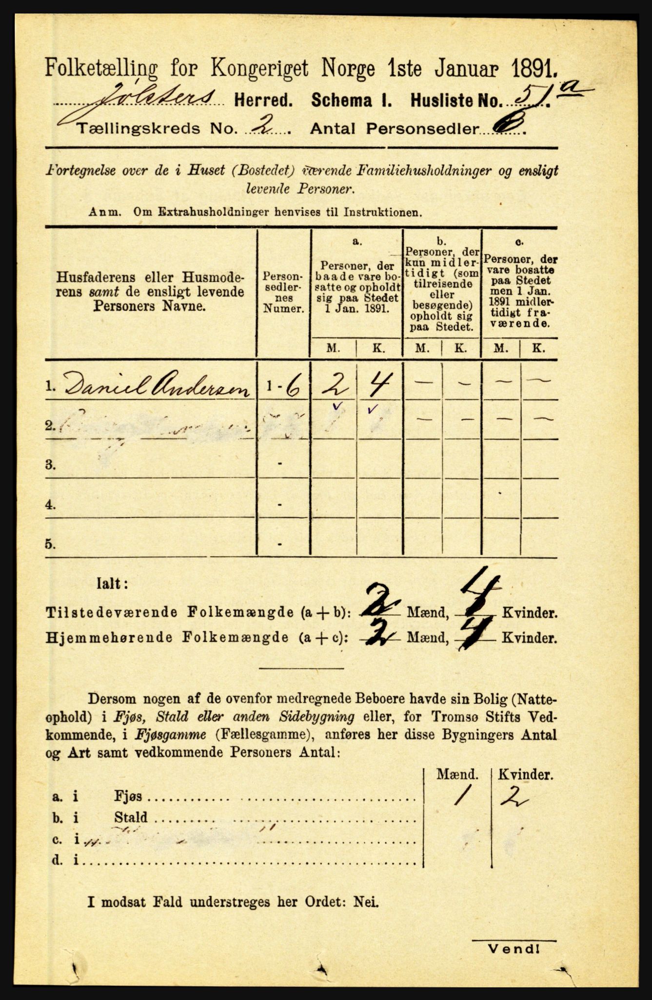 RA, 1891 census for 1431 Jølster, 1891, p. 566