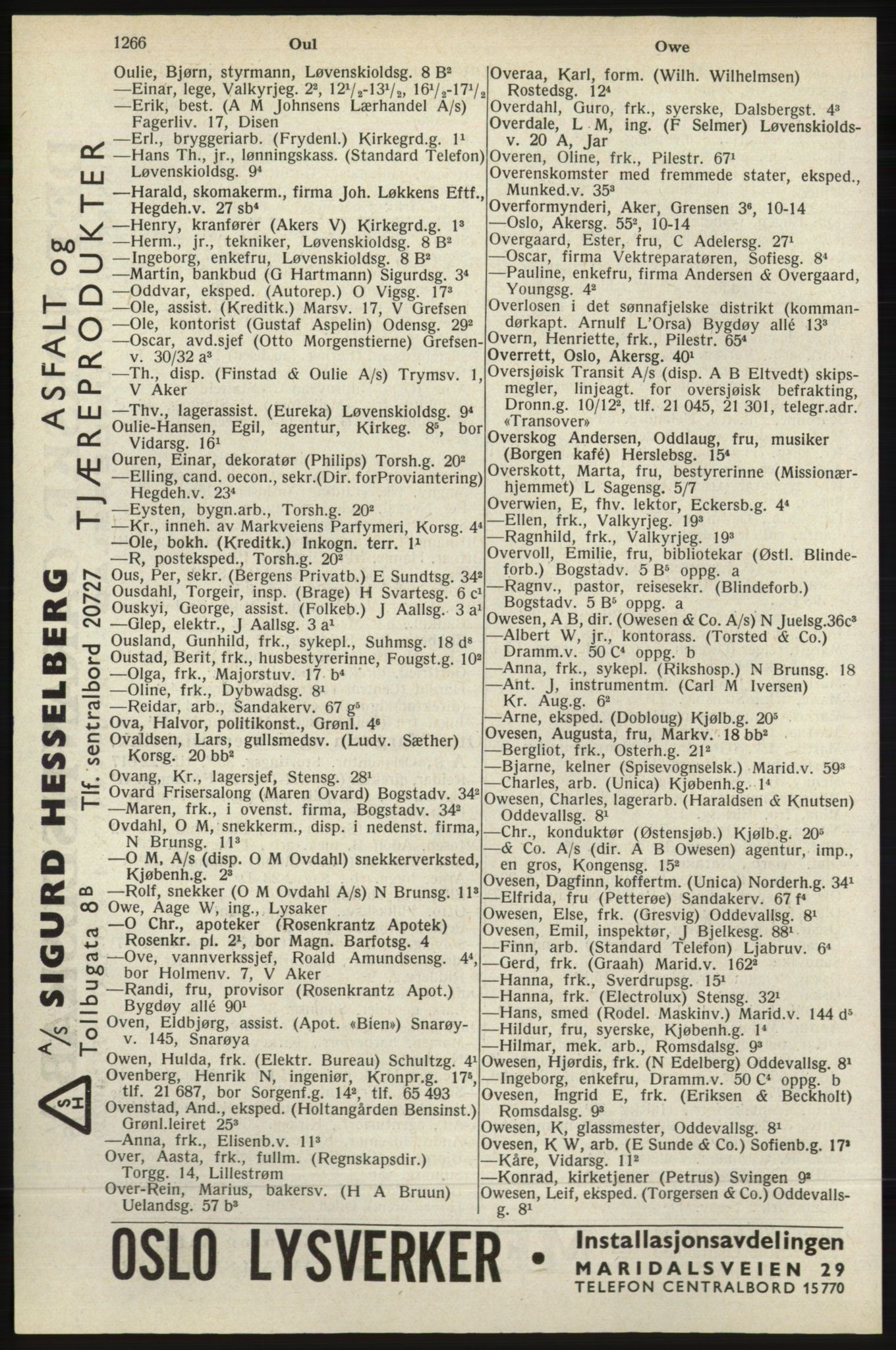 Kristiania/Oslo adressebok, PUBL/-, 1940, p. 1284