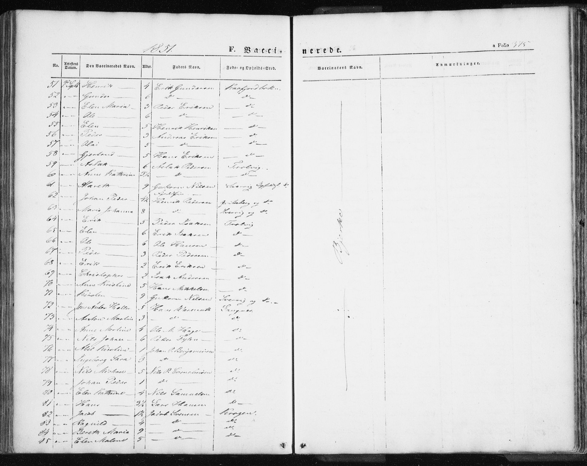 Lyngen sokneprestembete, AV/SATØ-S-1289/H/He/Hea/L0004kirke: Parish register (official) no. 4, 1839-1858, p. 375