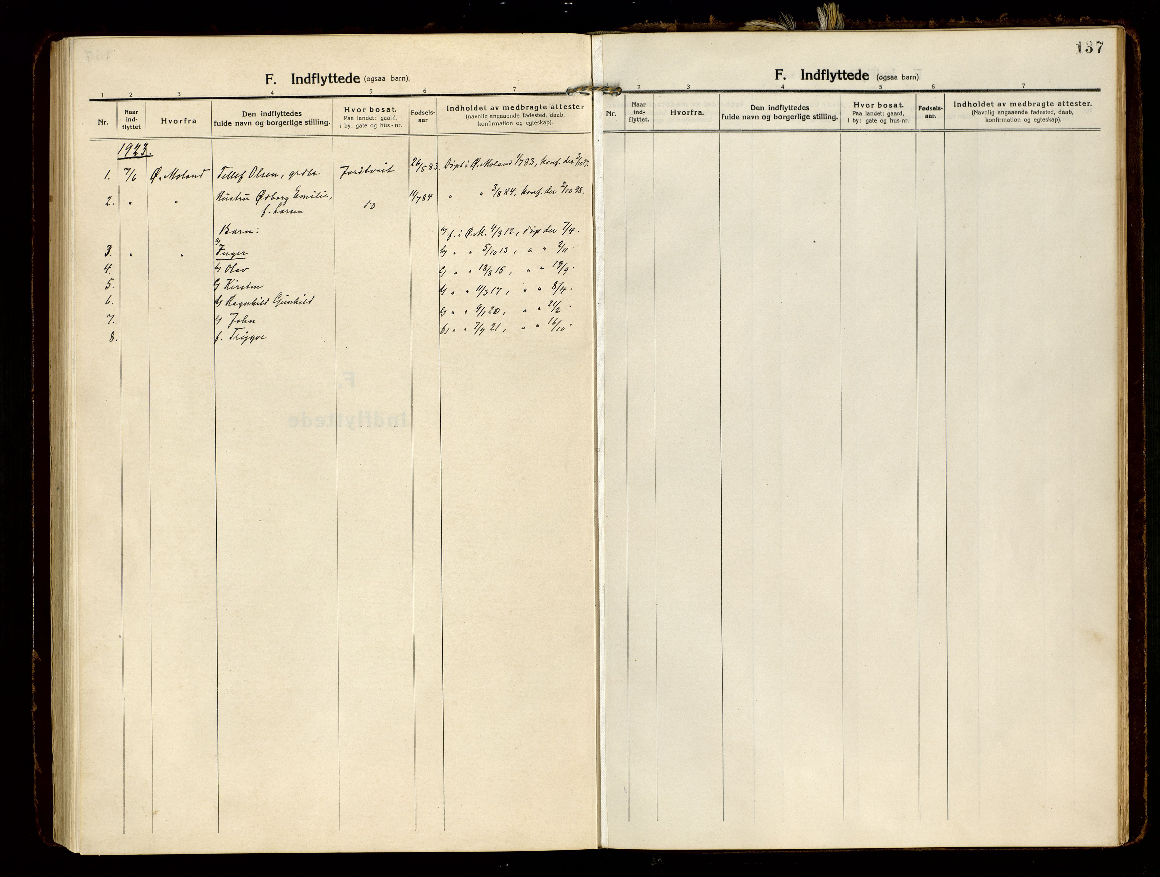 Hommedal sokneprestkontor, AV/SAK-1111-0023/F/Fa/Faa/L0004: Parish register (official) no. A 4, 1916-1945, p. 137