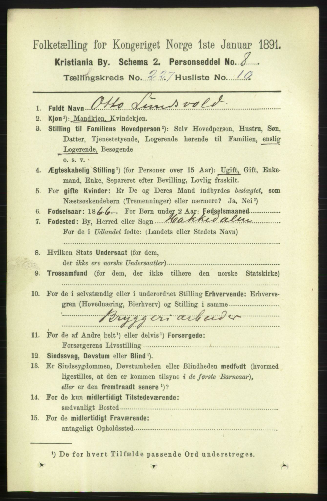 RA, 1891 census for 0301 Kristiania, 1891, p. 138972