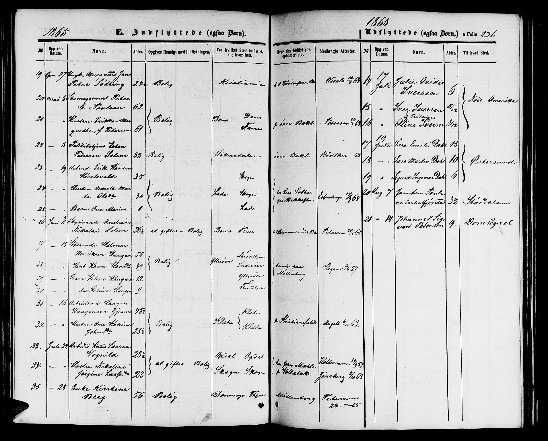 Ministerialprotokoller, klokkerbøker og fødselsregistre - Sør-Trøndelag, SAT/A-1456/604/L0185: Parish register (official) no. 604A06, 1861-1865, p. 236
