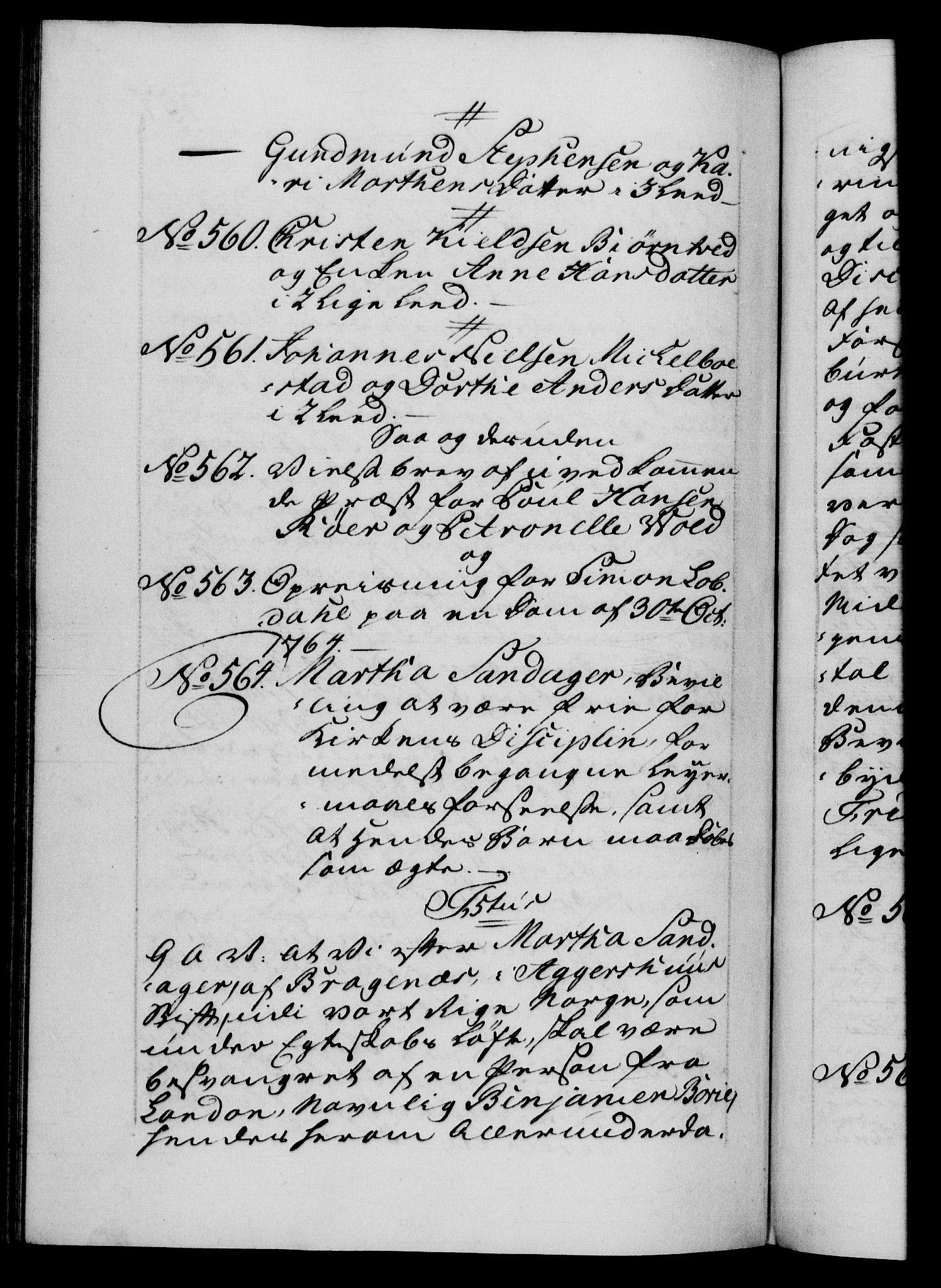 Danske Kanselli 1572-1799, RA/EA-3023/F/Fc/Fca/Fcaa/L0042: Norske registre, 1763-1766, p. 757b