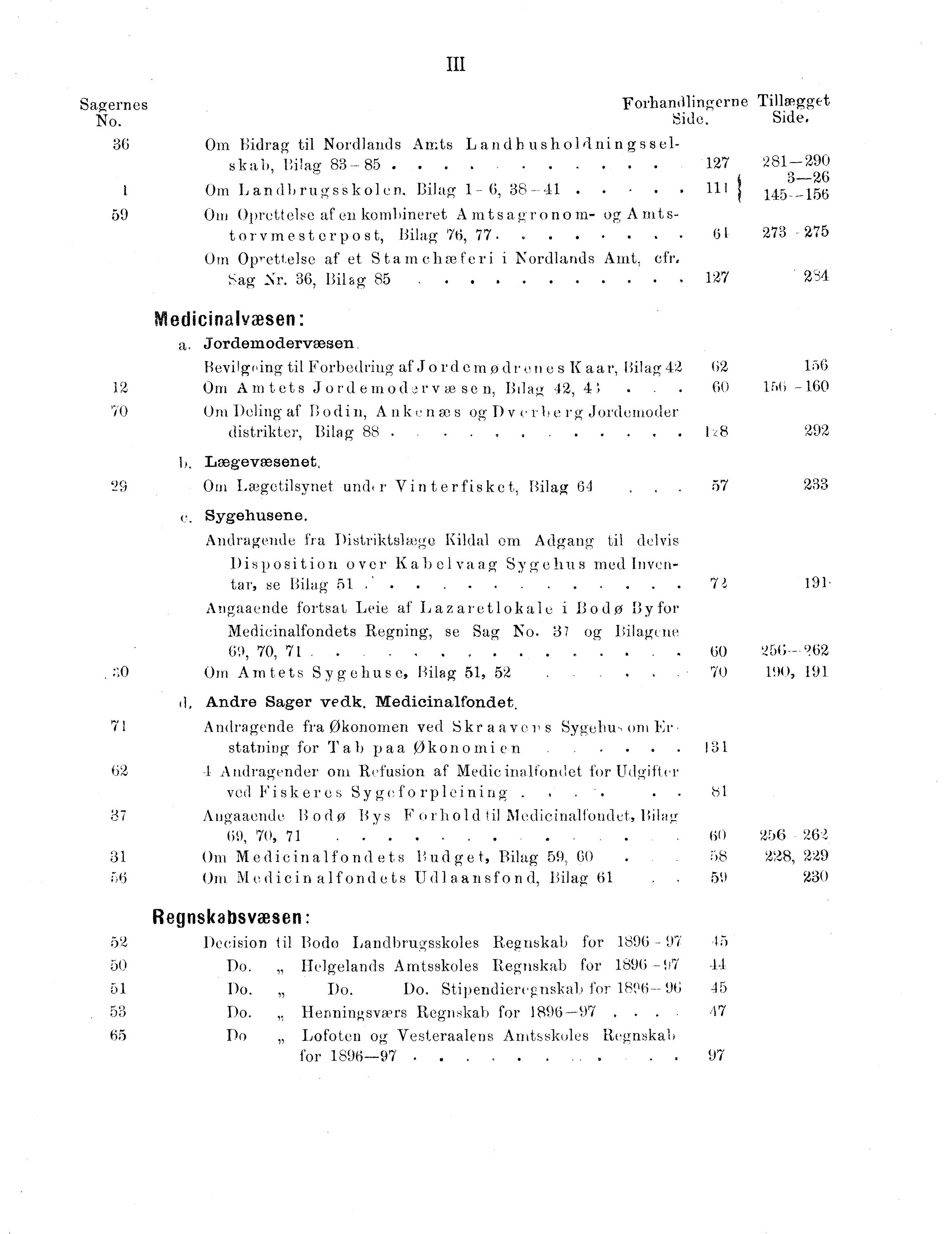 Nordland Fylkeskommune. Fylkestinget, AIN/NFK-17/176/A/Ac/L0021: Fylkestingsforhandlinger 1898, 1898