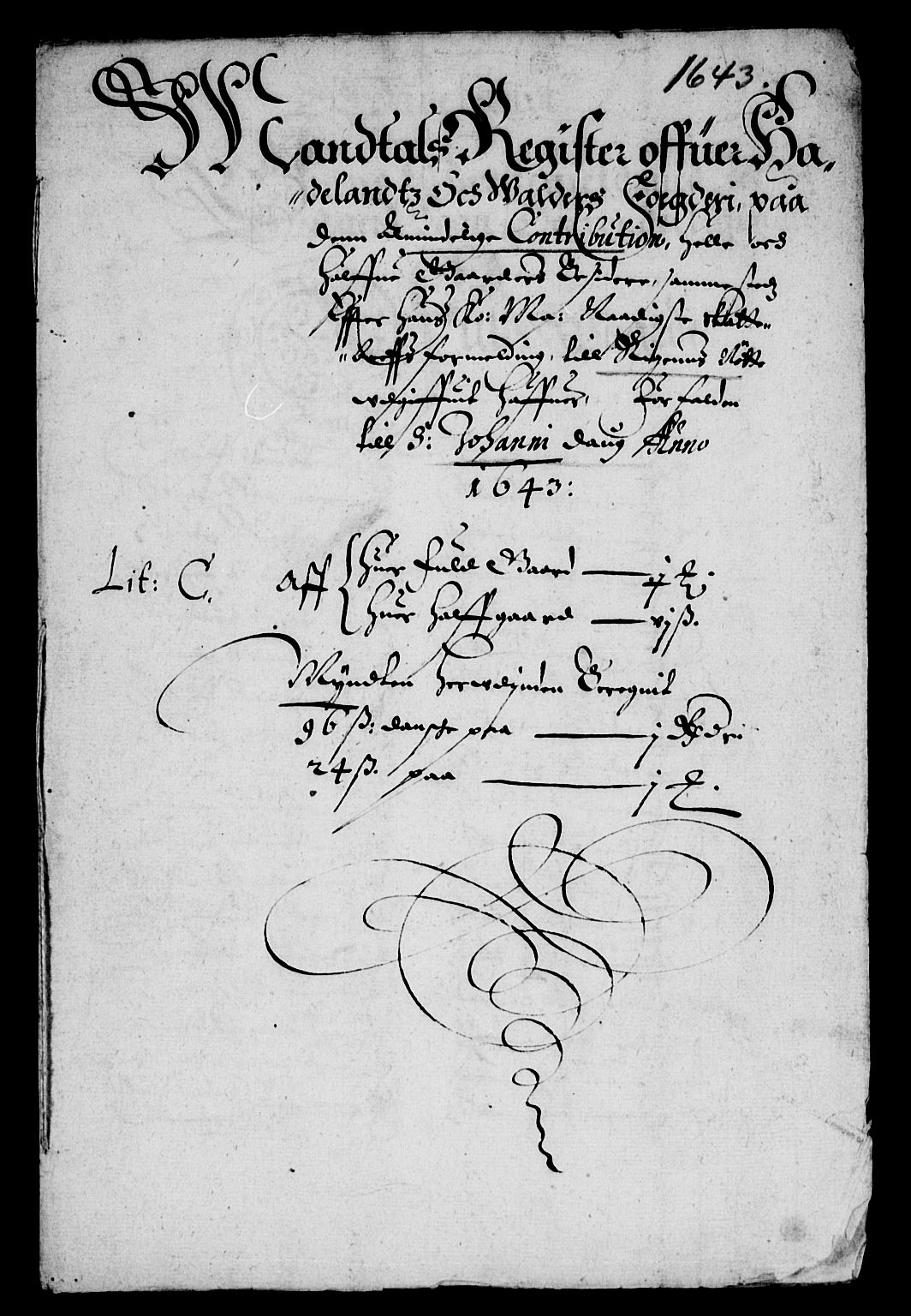Rentekammeret inntil 1814, Reviderte regnskaper, Lensregnskaper, AV/RA-EA-5023/R/Rb/Rba/L0174: Akershus len, 1643-1644