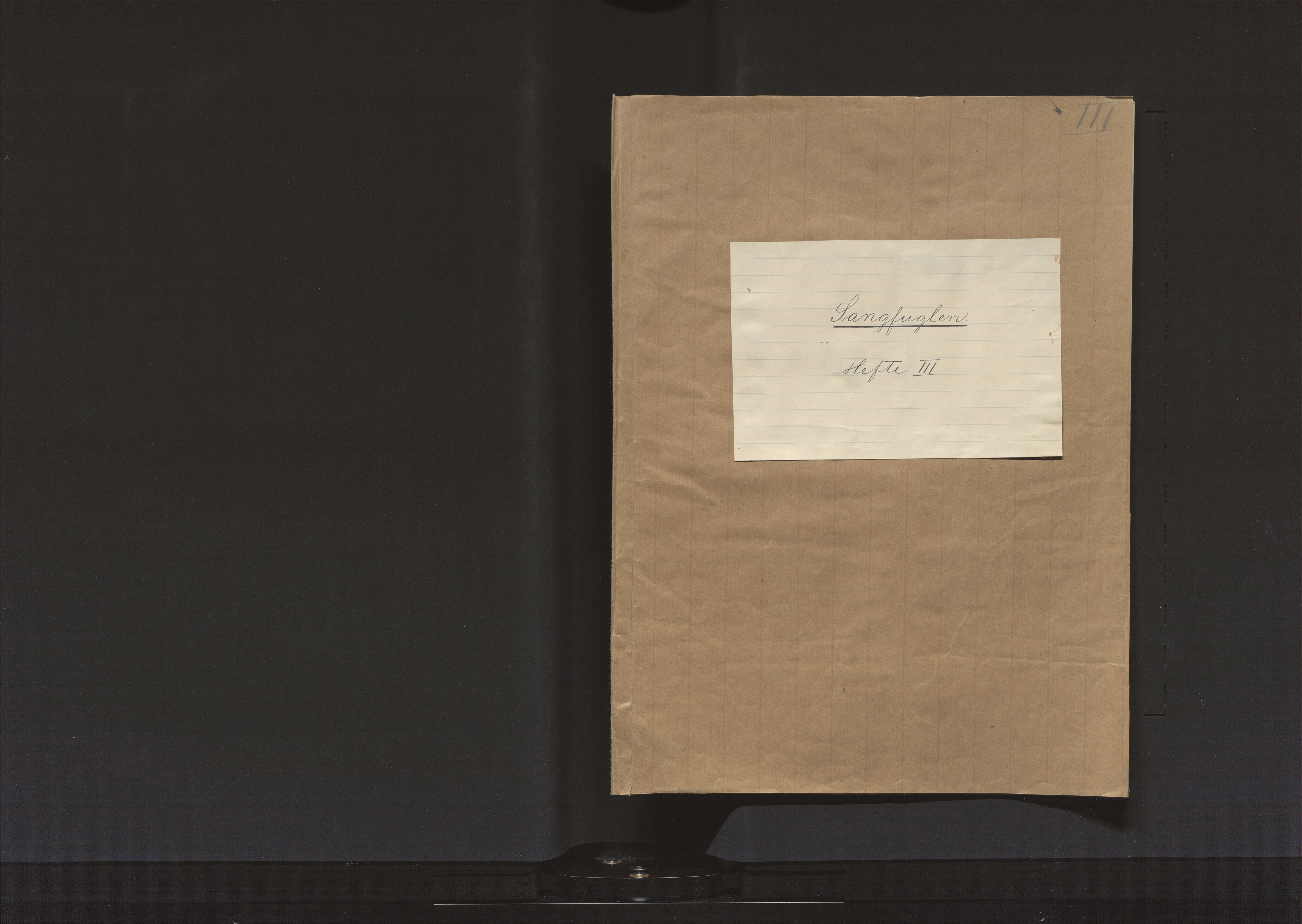 Notesamling Hadeland Folkemuseum, OARM/H-A-00700/F/Fi/L0001/0003: J. A. Ballangrud, "Sangfuglen" / "Sangfuglen" hefte III, 1944, p. 1