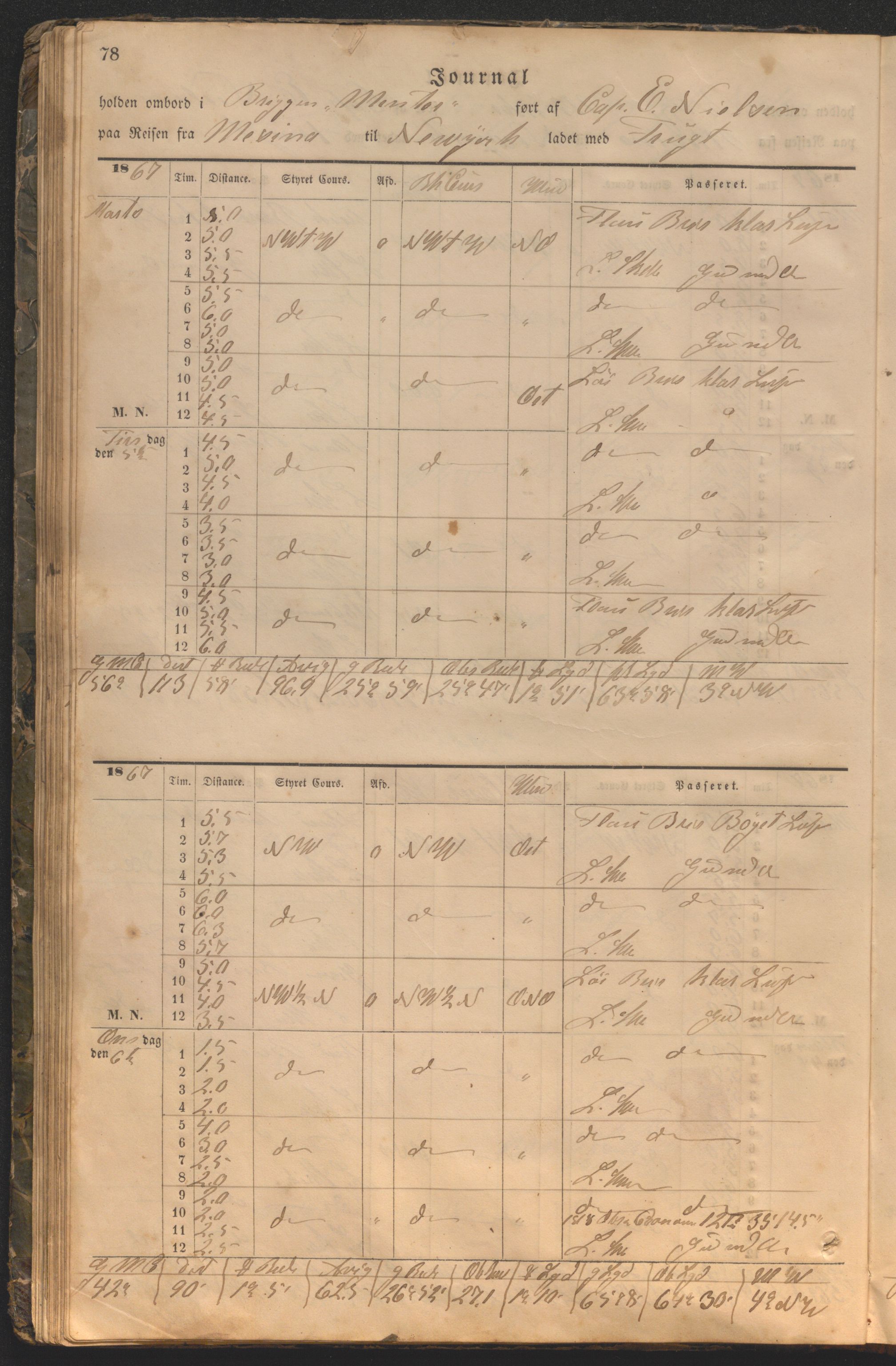 Enkeltstående fartøy, HABI/020/H/Ha, 1866-1869, p. 78