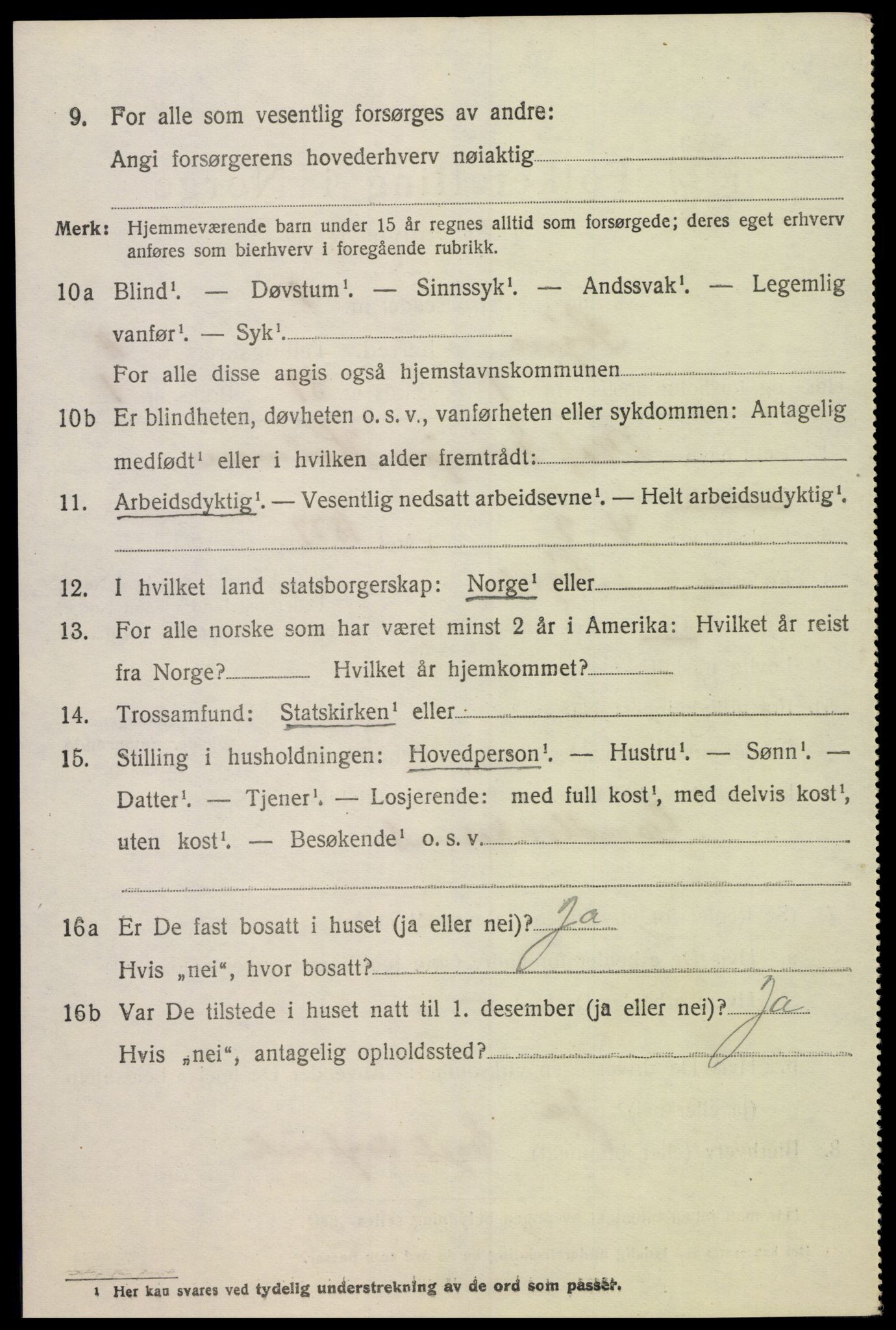 SAK, 1920 census for Søgne, 1920, p. 5600