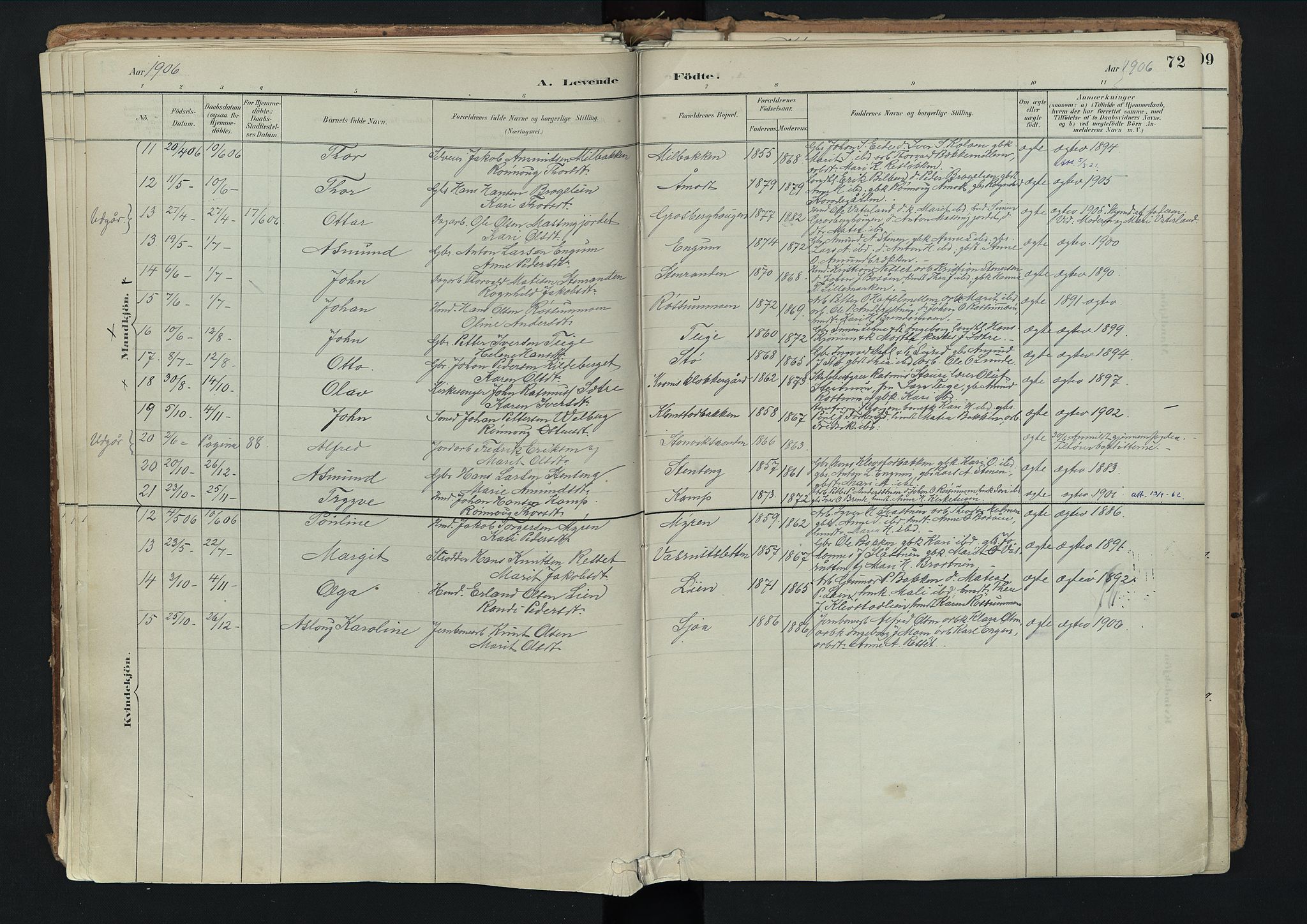 Nord-Fron prestekontor, SAH/PREST-080/H/Ha/Haa/L0003: Parish register (official) no. 3, 1884-1914, p. 72