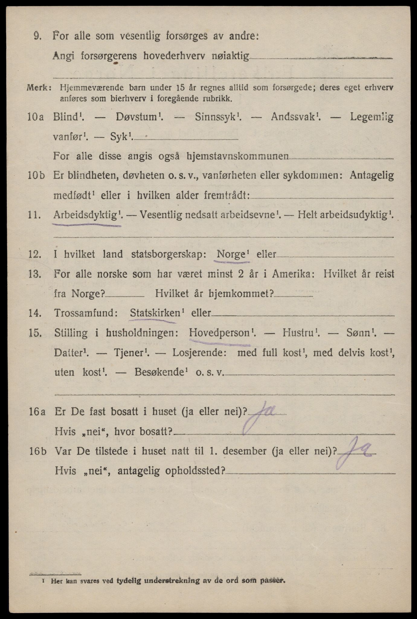 SAST, 1920 census for Strand, 1920, p. 7176