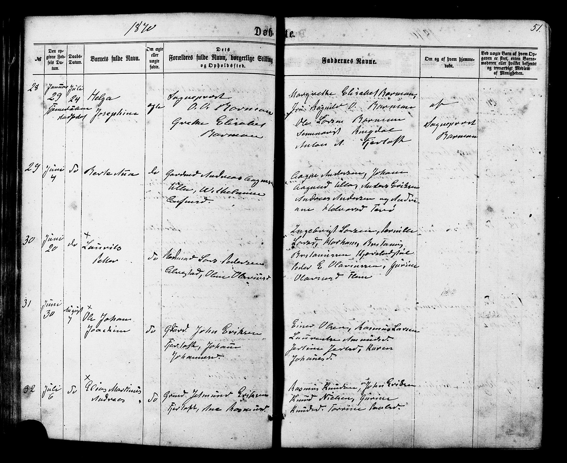 Ministerialprotokoller, klokkerbøker og fødselsregistre - Møre og Romsdal, AV/SAT-A-1454/536/L0498: Parish register (official) no. 536A07, 1862-1875, p. 51